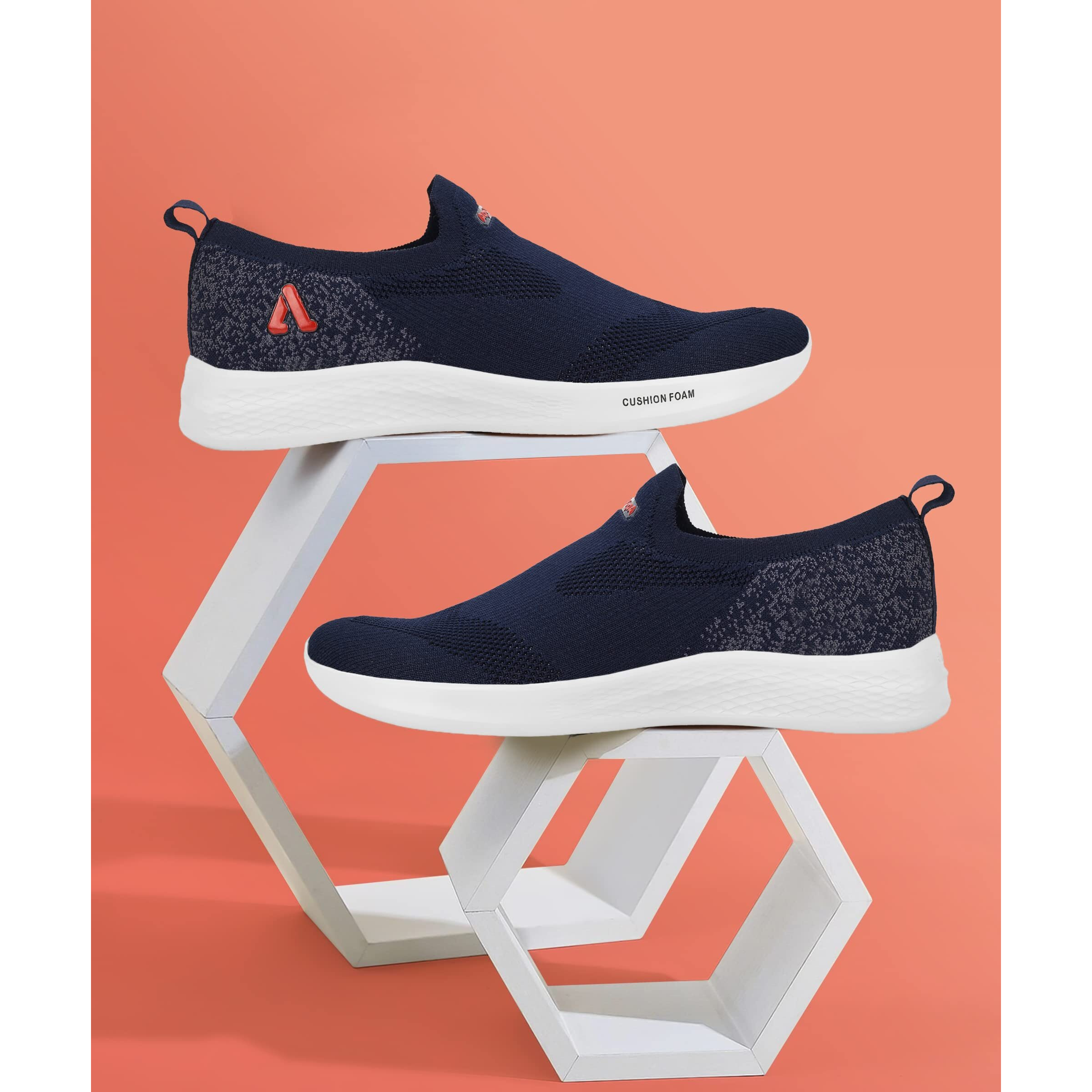 Aqualite Casual Shoes For Men||Sneakers For Men ||Sports Shoes For Men|| Running Shoes For Men ||Memory Foam Insole Walking Shoes For Men, Navy Blue & Dark Grey, Uk 6