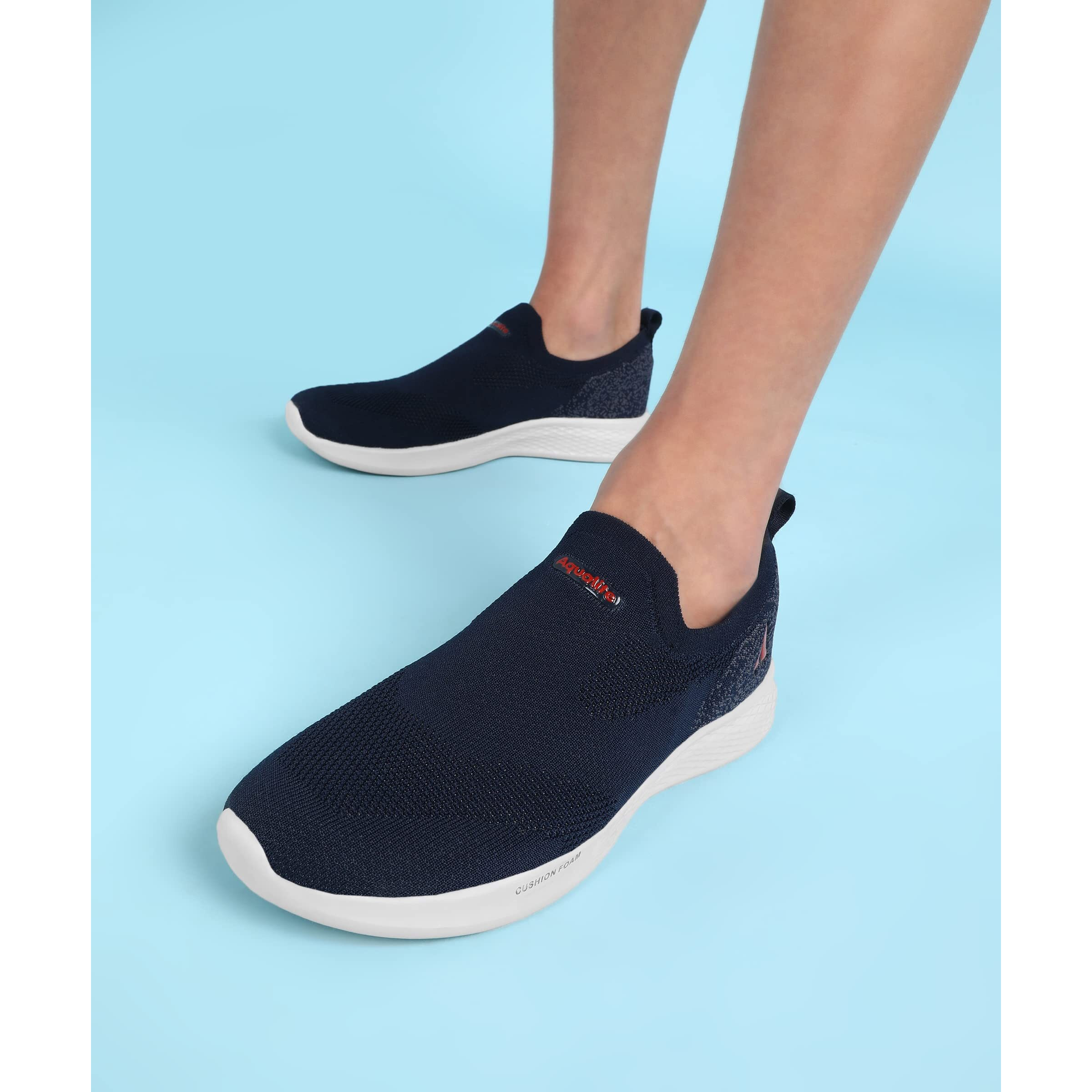 Aqualite Casual Shoes For Men||Sneakers For Men ||Sports Shoes For Men|| Running Shoes For Men ||Memory Foam Insole Walking Shoes For Men, Navy Blue & Dark Grey, Uk 6