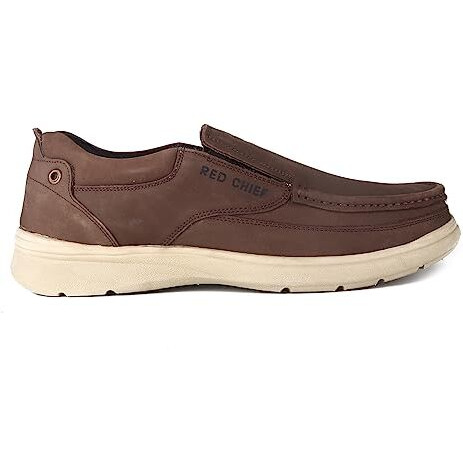 Red Chief Brown Leather Casual Slip On Shoes For Men, 8 Uk