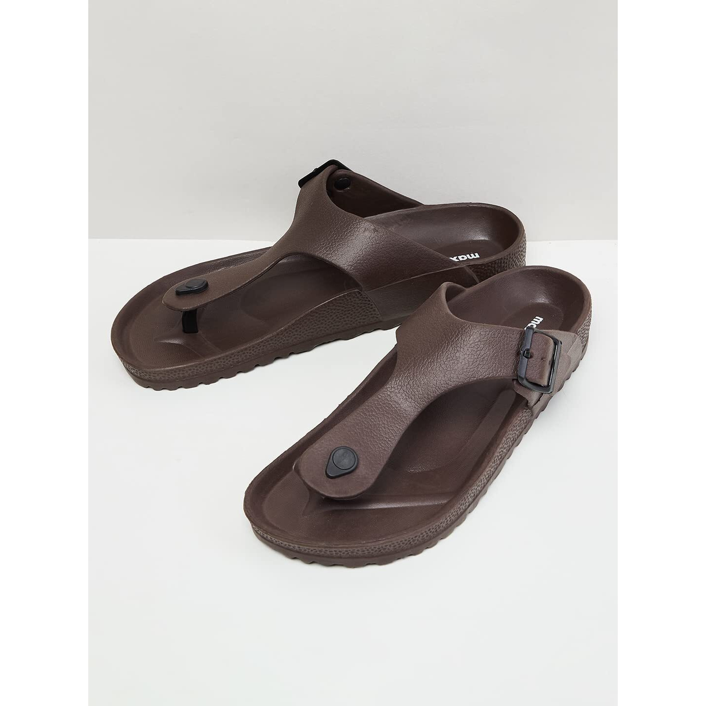 Men Solid Slip-On Sandal,Dark Brown,40