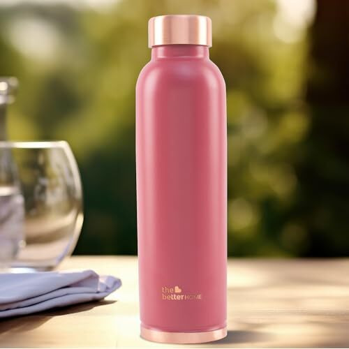 The Better Home Copper Water Bottle | Copper Water Bottle 1+ Litre | With Anti Oxidant Properities | Provides Health Benefits | Pure Tamba | Maroon