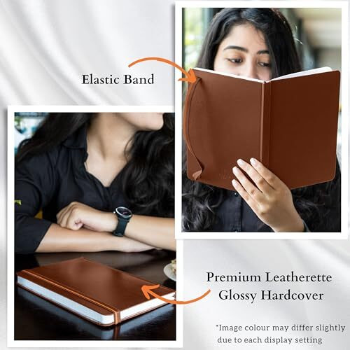 Neorah A5 Dot Grid Notebook -110 Gsm (210X148Mm)-A5 Notebook Hardcover|Sticker Label|Includes Silk Book Marks | Backpocket |Journal Box- Notebook For Office Work 160Pages |Completely Handmade (Brown)