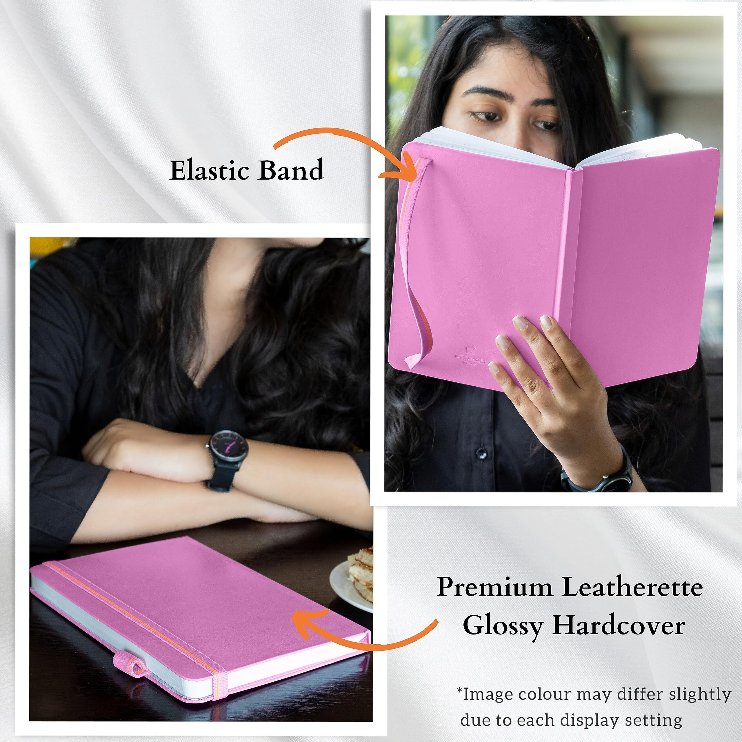 Neorah  A5 Ruled Classic Notebook -110 Gsm (210X148Mm) -Hardcover Ruled Journal| Includes Silk Book Marks | Backpocket |Sticker Label |Journal Box- Office Notebook Journal 160Pages | Completely Handmade (Lavender)