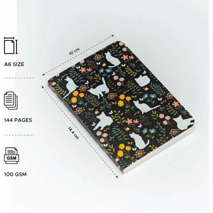 Factor Notes A6 Notebook Ruled | 90 Gsm | 160 Pages (Meow Time)