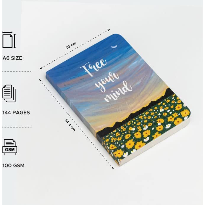 Factor Notes A6 Notebook Ruled | 90 Gsm | 160 Pages (Free Your Mind)