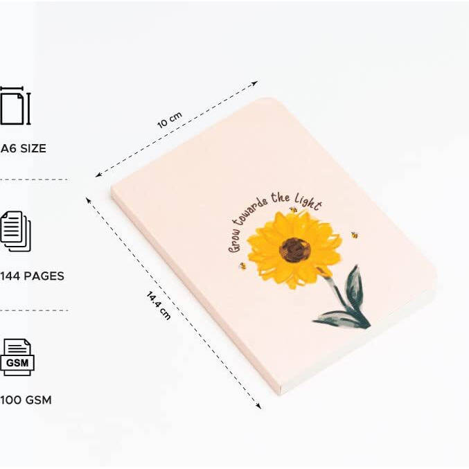 Factor Notes A6 Notebook Ruled | 100 Gsm | 144 Pages (Grow Towards The Light)