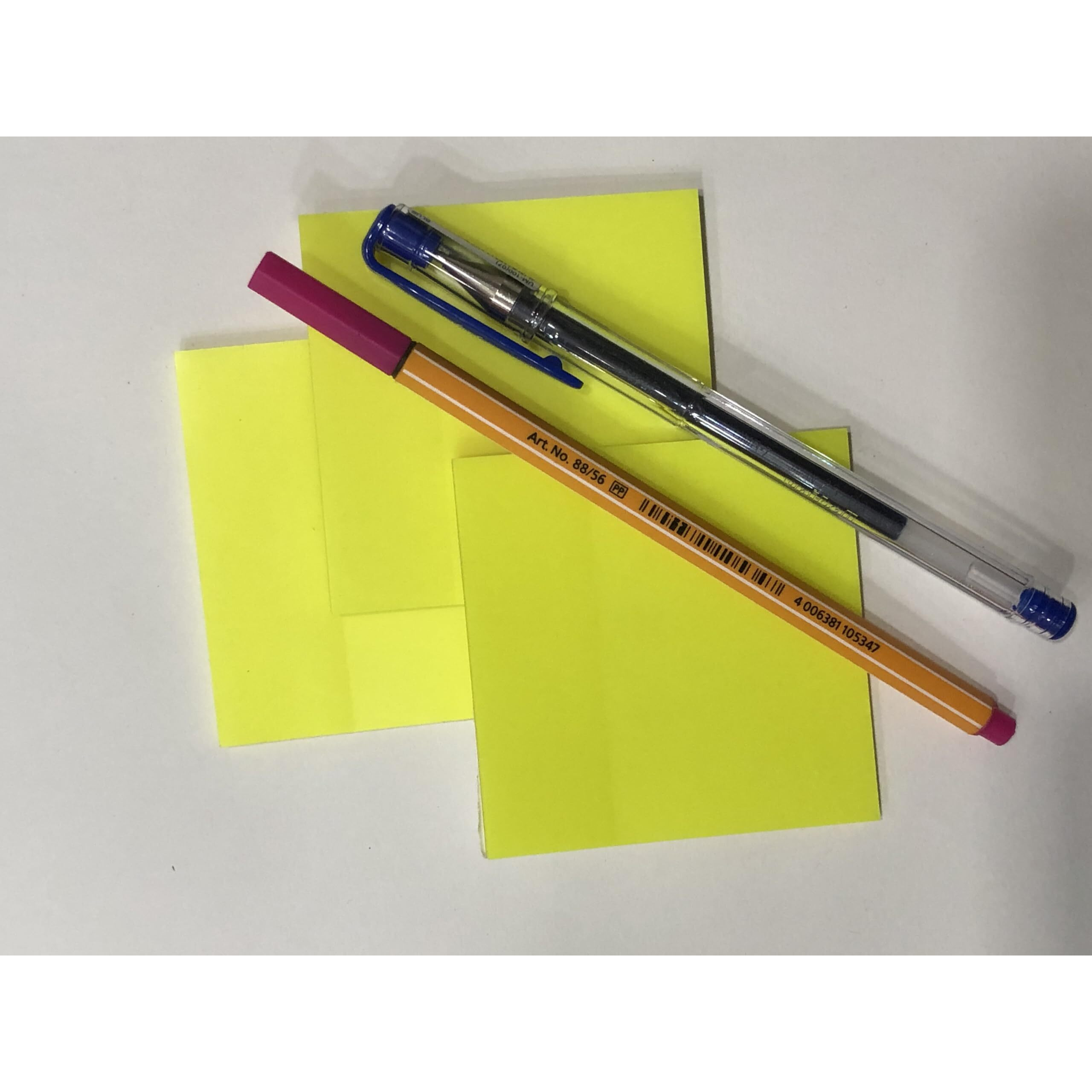 Aminit Transparent Sticky Notes Pastel Sticky Note Clear Self-Sticky Annotation, Waterproof Translucent Color Memo Pad For Office & School Pack 1