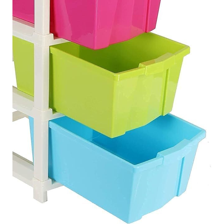 Groznol 6 Xl Plastic Modular Drawer System For Home, Office, Hospital, Parlor, School, Doctors, Home And Kids, Product Dimension When Assembeled (31Cmx39Cmx116Cm) (6Xl) (Multi-Colour)