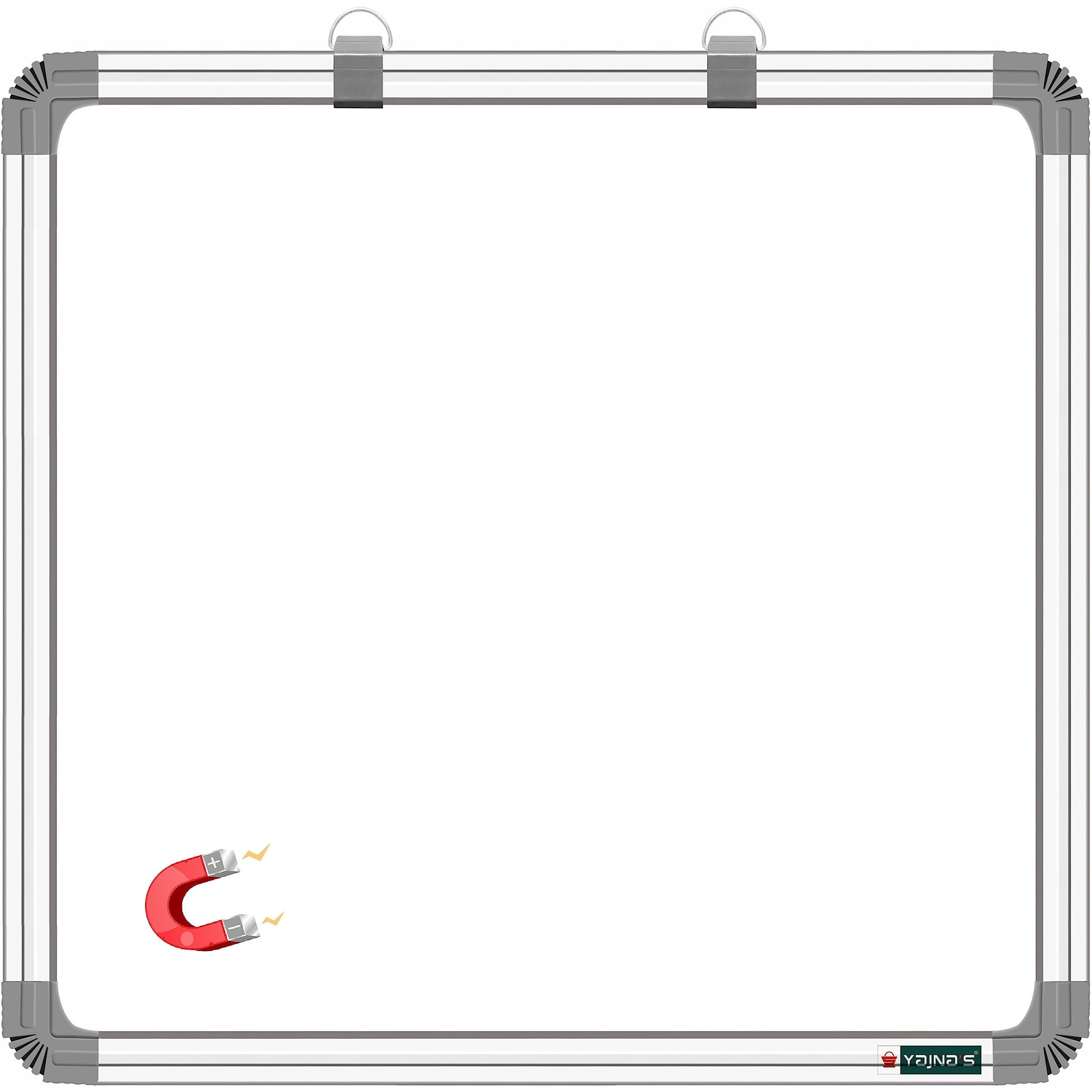 Yajnas 28X28 Cm Magnetic Small Sized Whiteboard/Lapboard, Dry Erase Premium Melamine Magnetic Small Sized White Board/Lapboard For Home, Office & School (Ypwg28X28X01)
