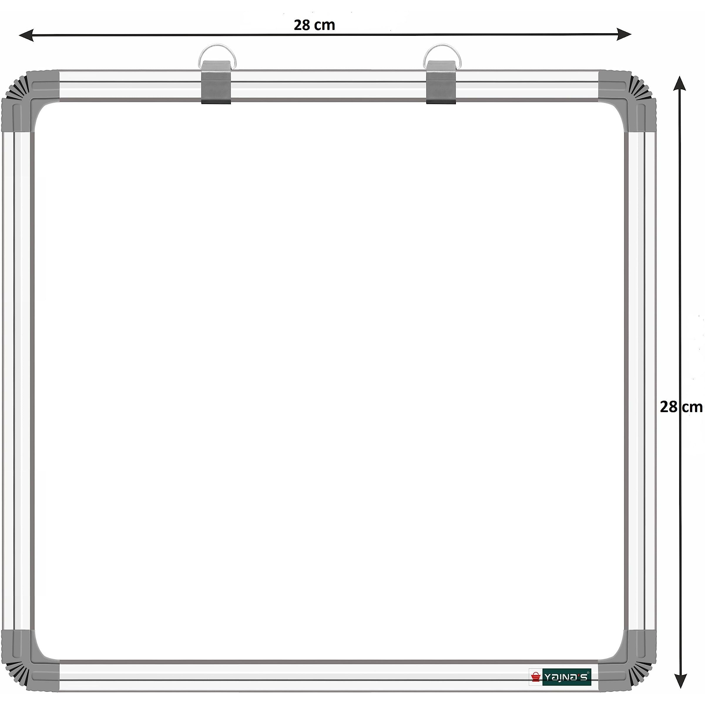 Yajnas 28X28 Cm Magnetic Small Sized Whiteboard/Lapboard, Dry Erase Premium Melamine Magnetic Small Sized White Board/Lapboard For Home, Office & School (Ypwg28X28X01)