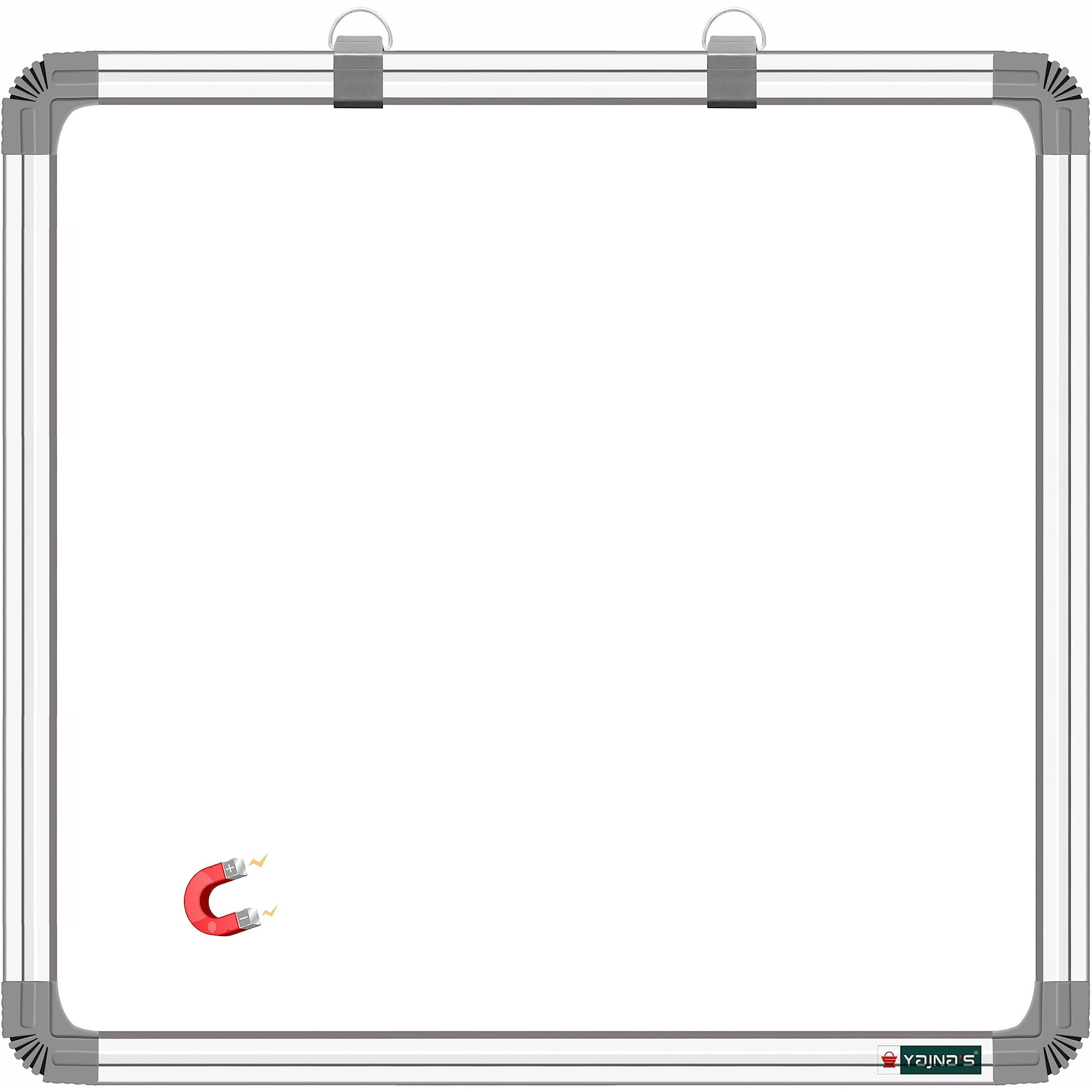 Yajnas 28X28 Cm Magnetic Small Sized Whiteboard/Lapboard, Dry Erase Premium Melamine Magnetic Small Sized White Board/Lapboard For Home, Office & School (Ypwg28X28X01)