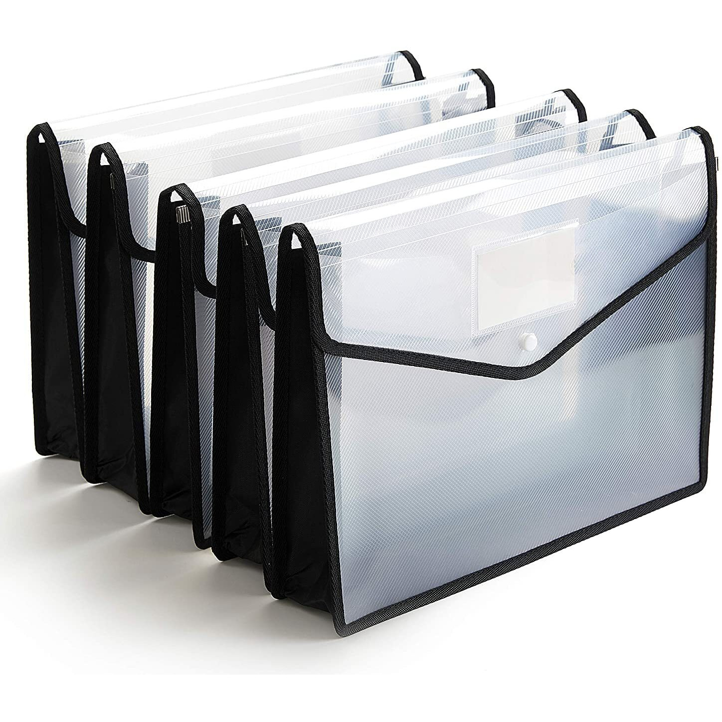 More Buy Document Holder Envelope Folder Bag File With Snap Button Transparent Plastic File For Certificates/Documents/Marksheet/Certificates (Size A4, Set Of 5)