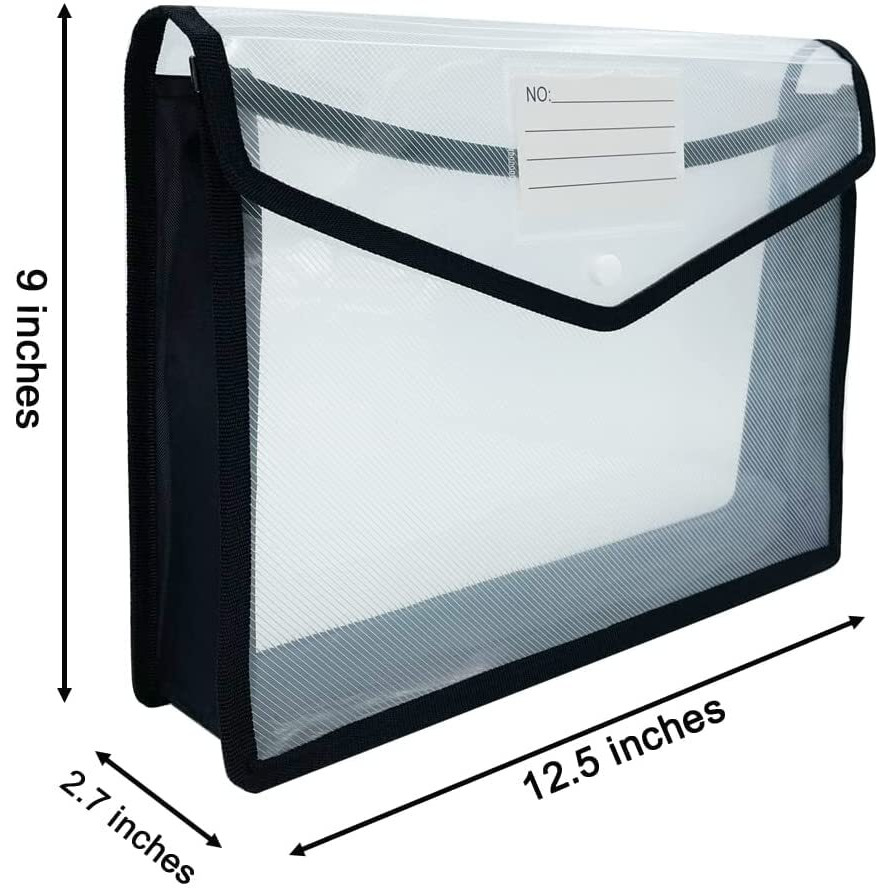 More Buy Document Holder Envelope Folder Bag File With Snap Button Transparent Plastic File For Certificates/Documents/Marksheet/Certificates (Size A4, Set Of 5)