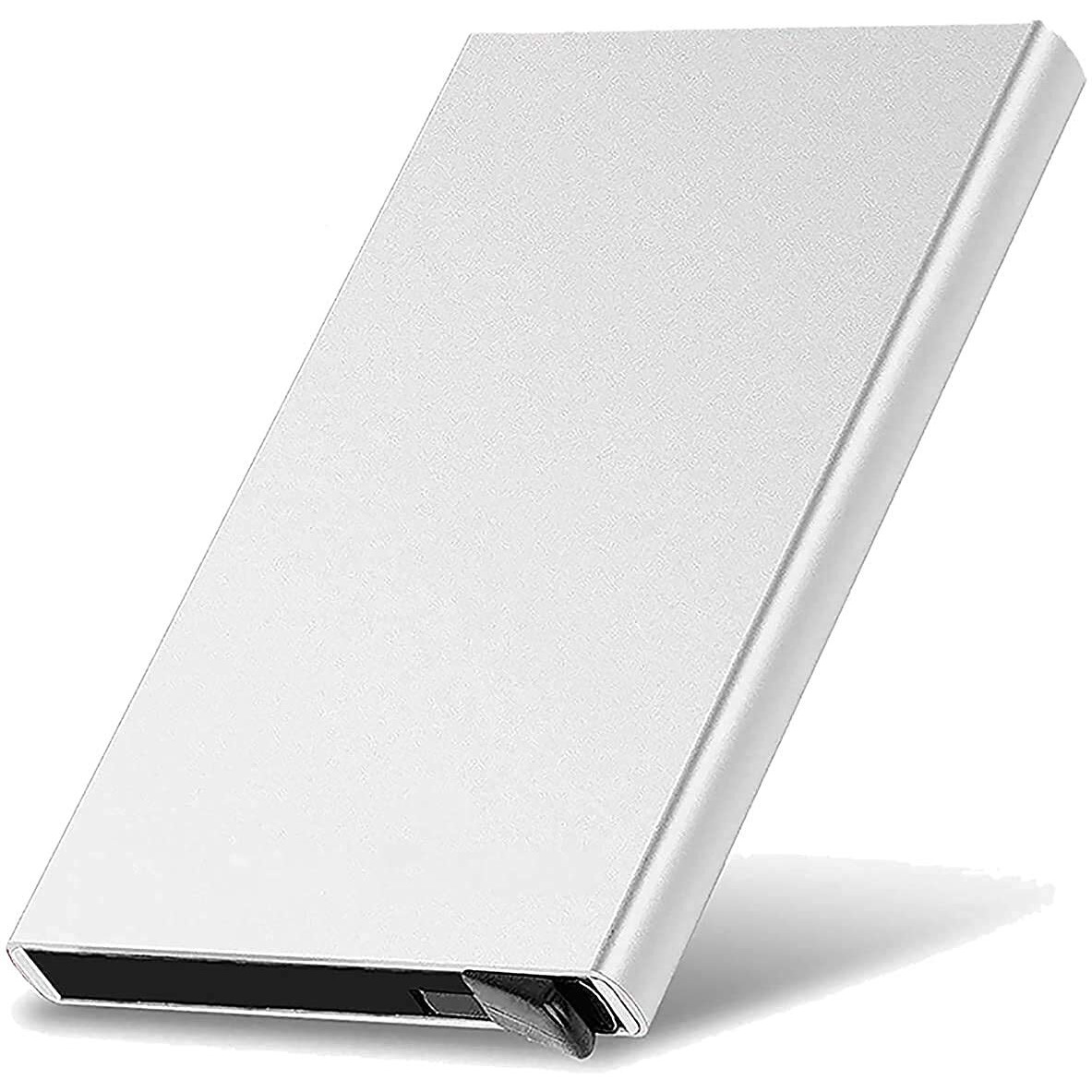 Stealodeal Silver Rfid Protected Aluminium Pop Up Unisex Card Holder