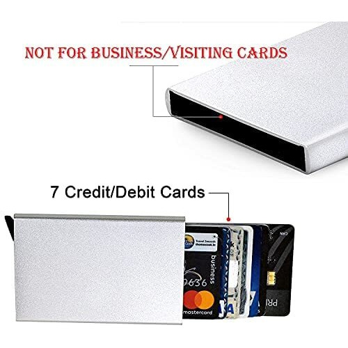 Stealodeal Silver Rfid Protected Aluminium Pop Up Unisex Card Holder
