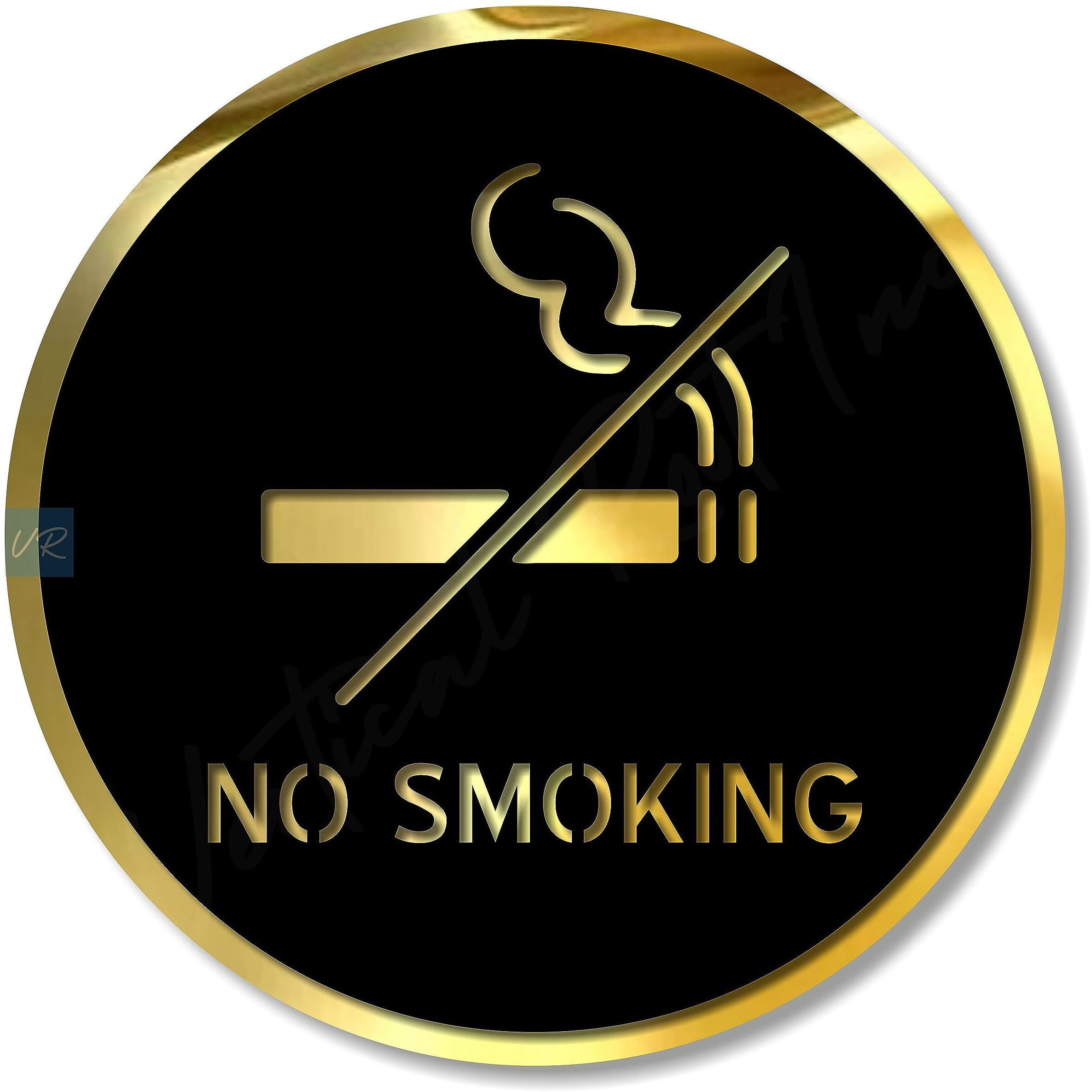 Vertical Root Inc No Smoking Room Sign 6 Inch * 6 Inch Self-Adhesive Sign For Business Office Corporate Hotel, Company, Factory, Club, Commercial, Malls.