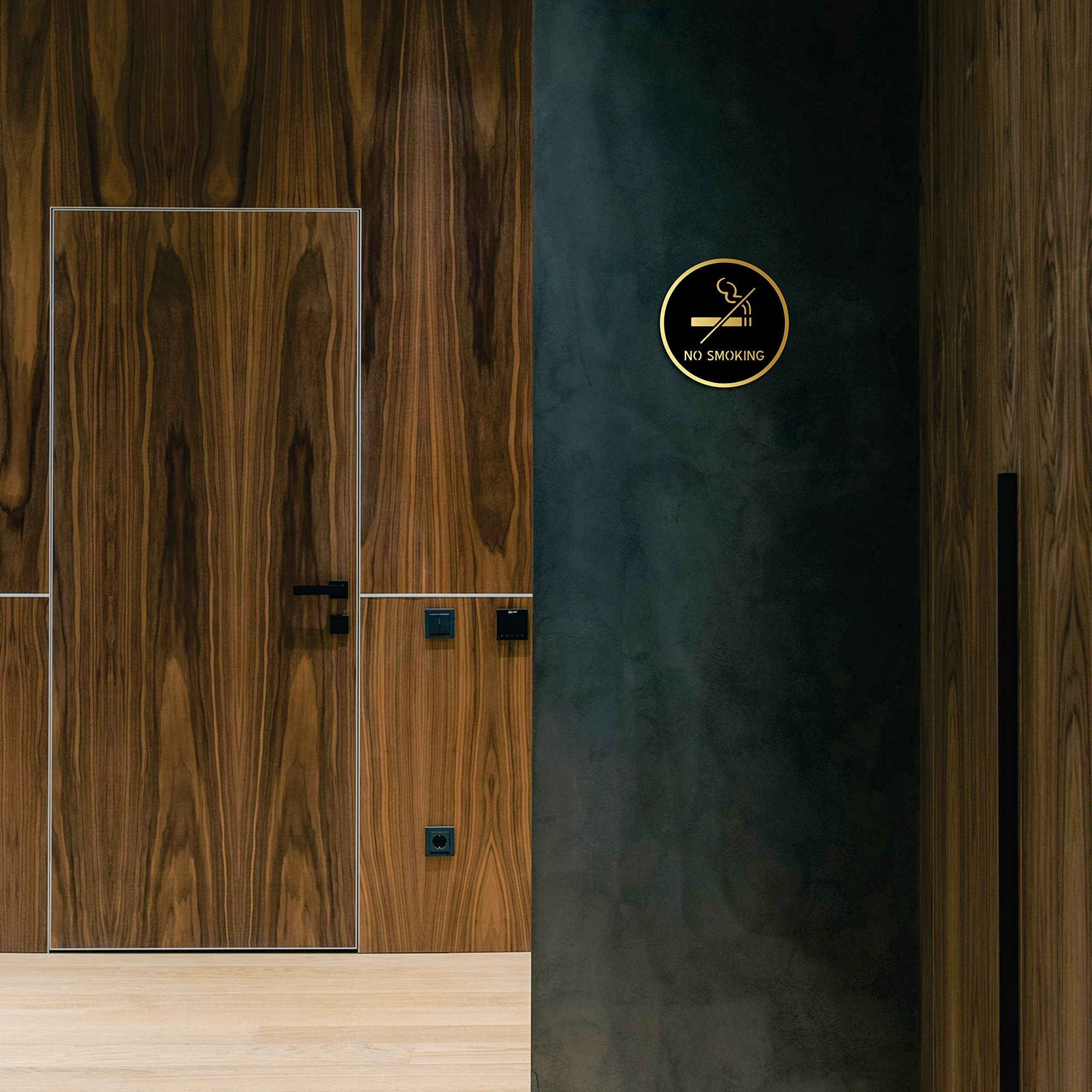 Vertical Root Inc No Smoking Room Sign 6 Inch * 6 Inch Self-Adhesive Sign For Business Office Corporate Hotel, Company, Factory, Club, Commercial, Malls.
