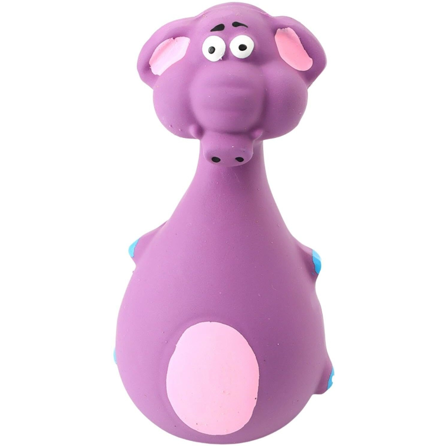 Foodie Puppies Natural Latex Rubber Squeaky Chew Toy - (Purple Elephant, 13Cm), Suitable For Puppy, X-Small To Small Dogs | Durable, Animal Design, Fetch & Chew Toy