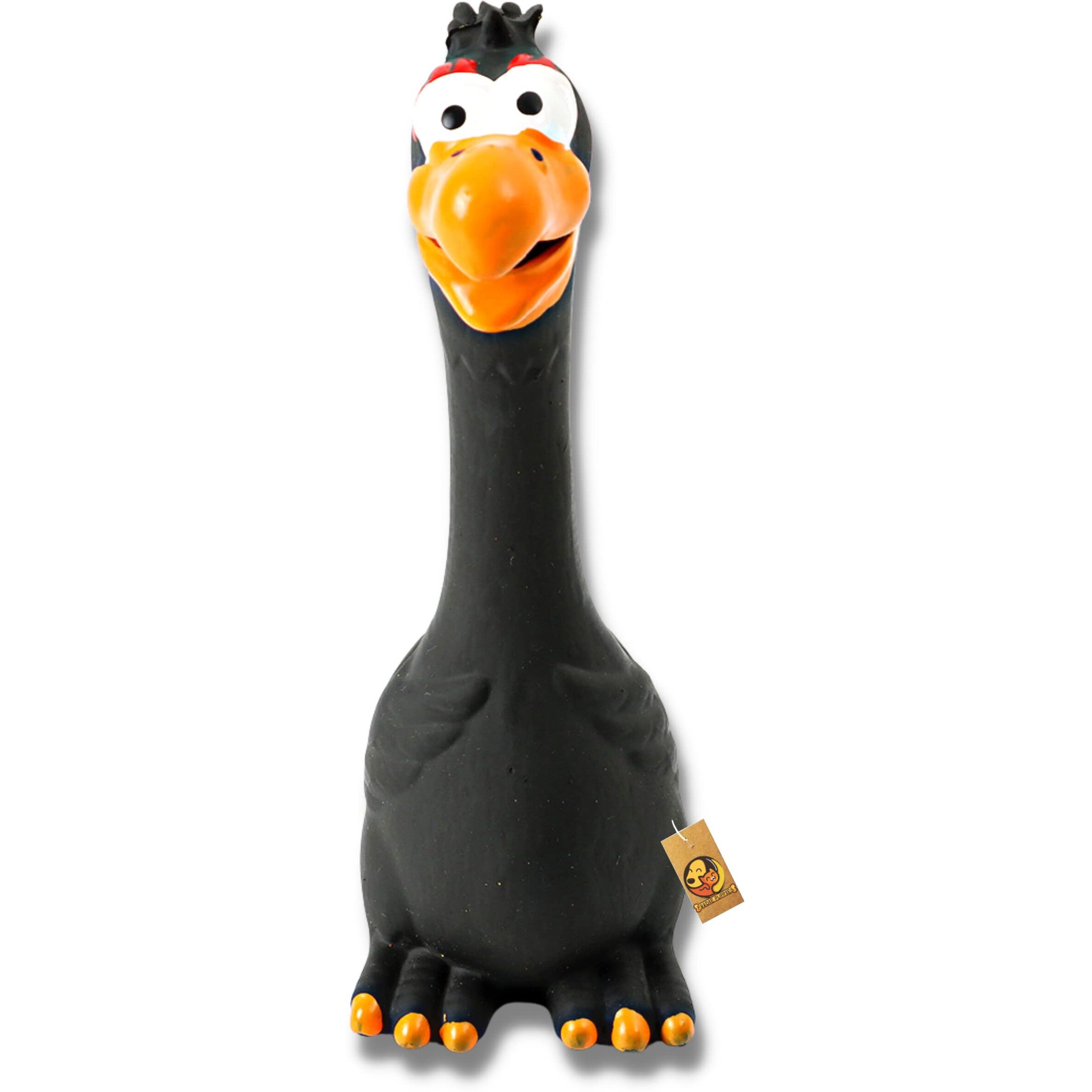 Foodie Puppies Natural Latex Rubber Squeaky (Black Eagle) Dog Toy | Small To Medium Dogs & Puppy | Durable, Fetch & Chew Safe Play Toy | Reduce Separation Anxiety