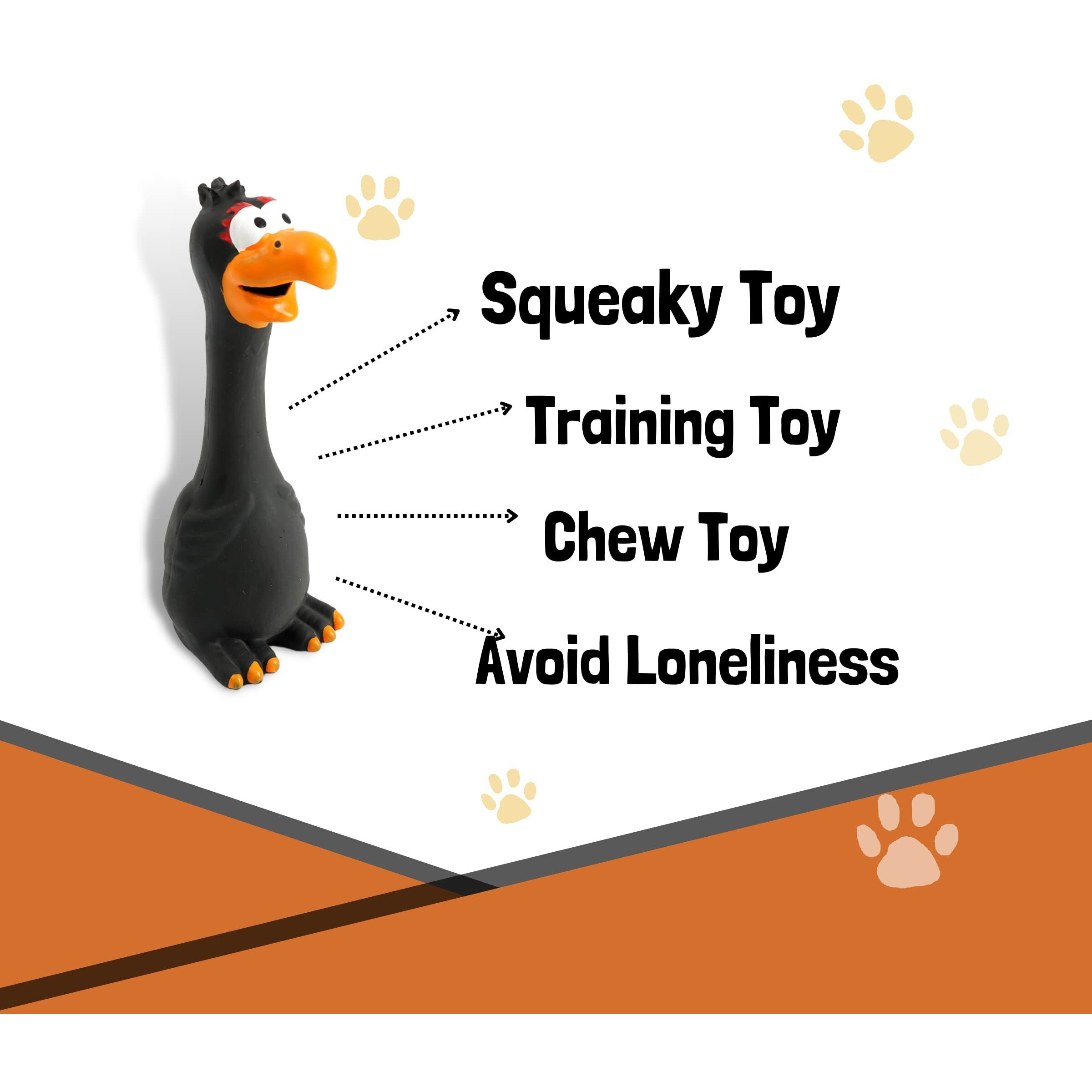 Foodie Puppies Natural Latex Rubber Squeaky (Black Eagle) Dog Toy | Small To Medium Dogs & Puppy | Durable, Fetch & Chew Safe Play Toy | Reduce Separation Anxiety