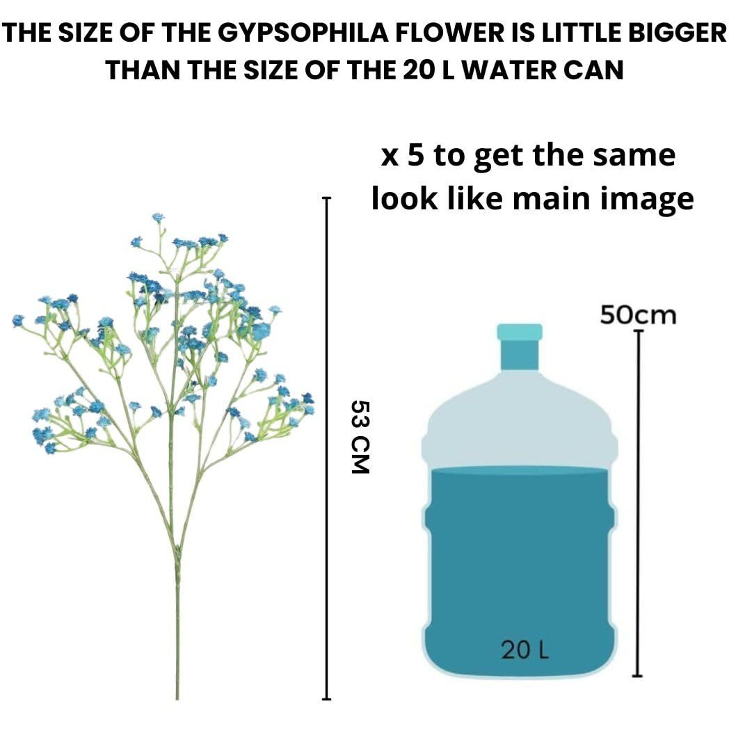 Satyam Kraft 3 Pcs Artificial Babys Breath Gypsophila Flower Bouquets For Home, Bedroom, Garden, Office, Balcony,Wedding Decoration, Tables, Living Room, Dining Room, Pooja, Crafts(Yellow)
