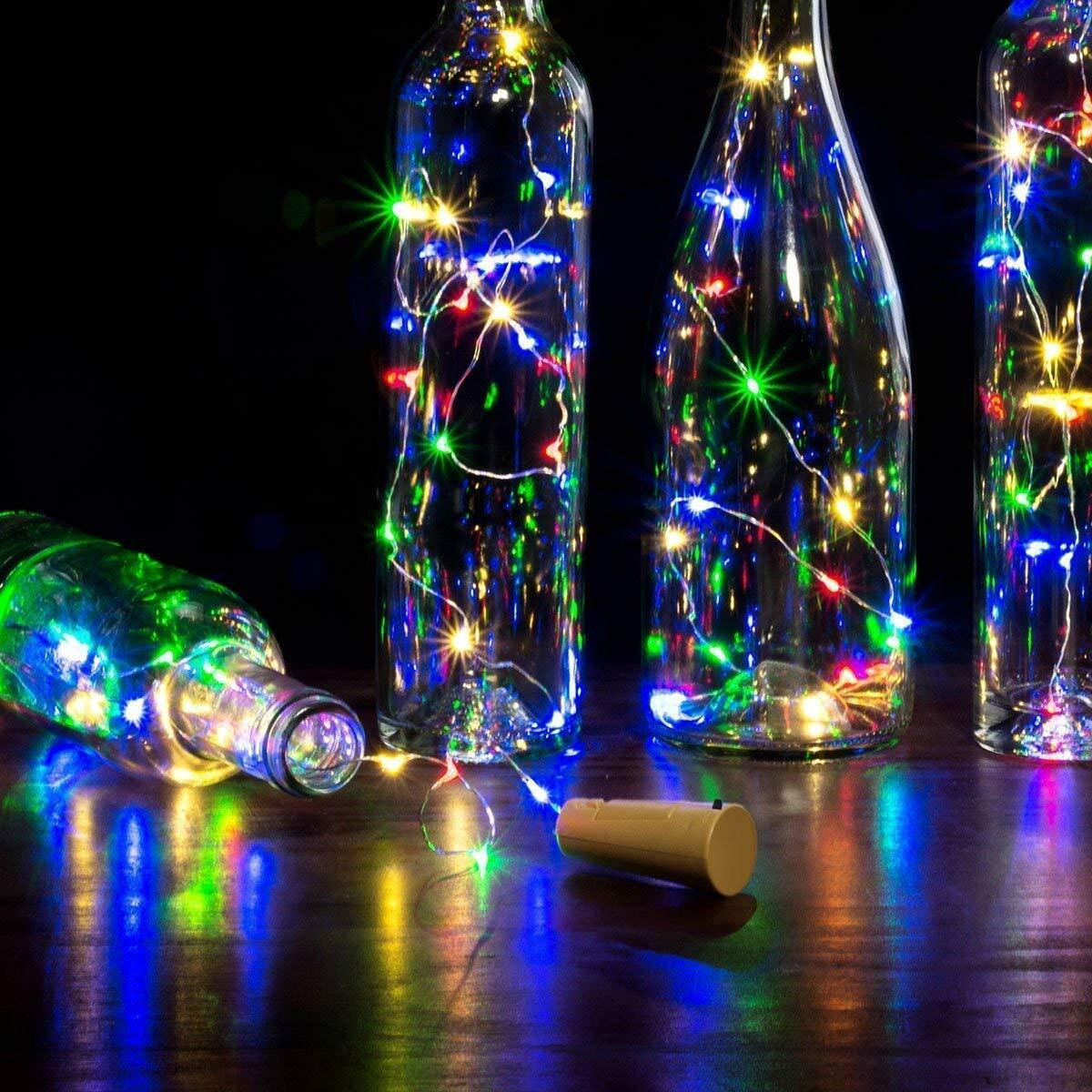 Lexton Multicolor Cork Light | 20 Led | Multicolor | Pack Of 1 | For Indoor & Outdoor Decorations