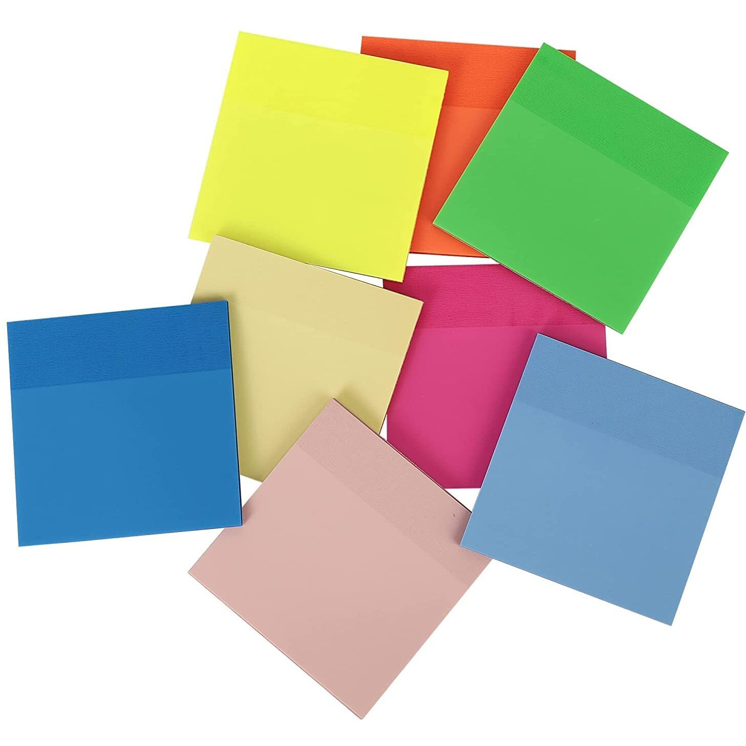 Aminit Transparent Sticky Notes Pastel Sticky Note Clear Self-Sticky Annotation, Waterproof Translucent Color Memo Pad For Office & School (Assorted, Pack Of 5 Random Colours)