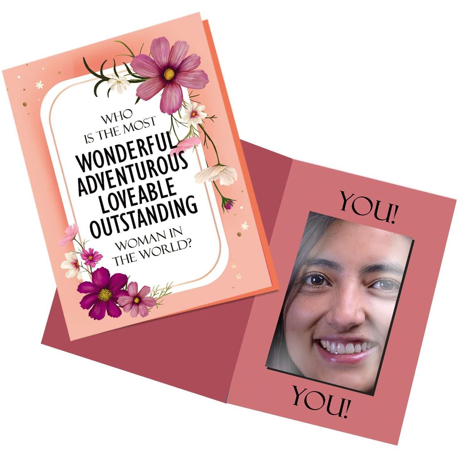 Exciting Lives-Wonderful Woman Mirror Card-Gift For Womens Day-For Mother,Sister,Daughter,Wife,Girlfriend,Friend,Anniversary,Pack Of 1