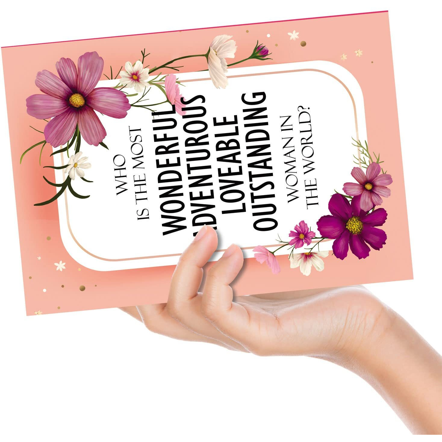 Exciting Lives-Wonderful Woman Mirror Card-Gift For Womens Day-For Mother,Sister,Daughter,Wife,Girlfriend,Friend,Anniversary,Pack Of 1