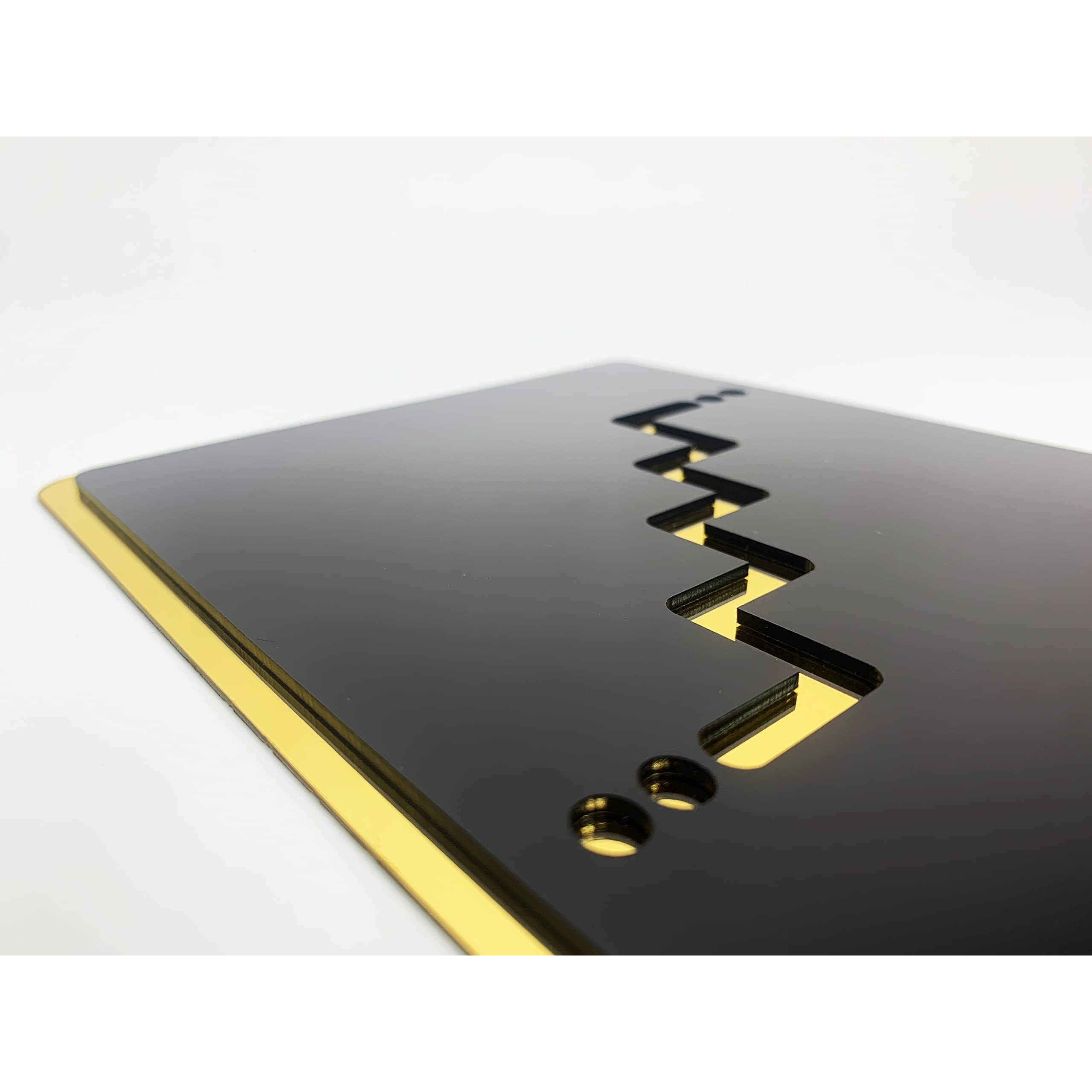 Vertical Root Inc Stairs Black Gold Self Adhesive Sign 5.5 Inch By 9 Inch, Mall Business Stores Cafe Shop Corporate Hospital Hotel School Office