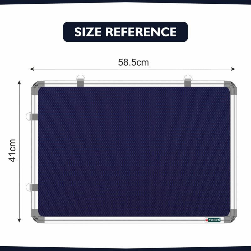 Yajnas 59X41 Cm Premium Material Blue Color Notice Board/Soft Board/Bulletin Board/Pin-Up Display Board With 50 Pins For Study Room, Office, School & Home Use