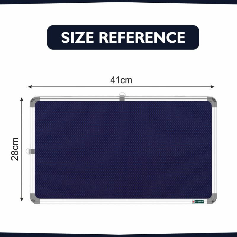 Yajnas 41X28 Cm Premium Material Blue Color Notice Board/Soft Board/Bulletin Board/Pin-Up Display Board With 50 Pins For Study Room, Office, School & Home Use