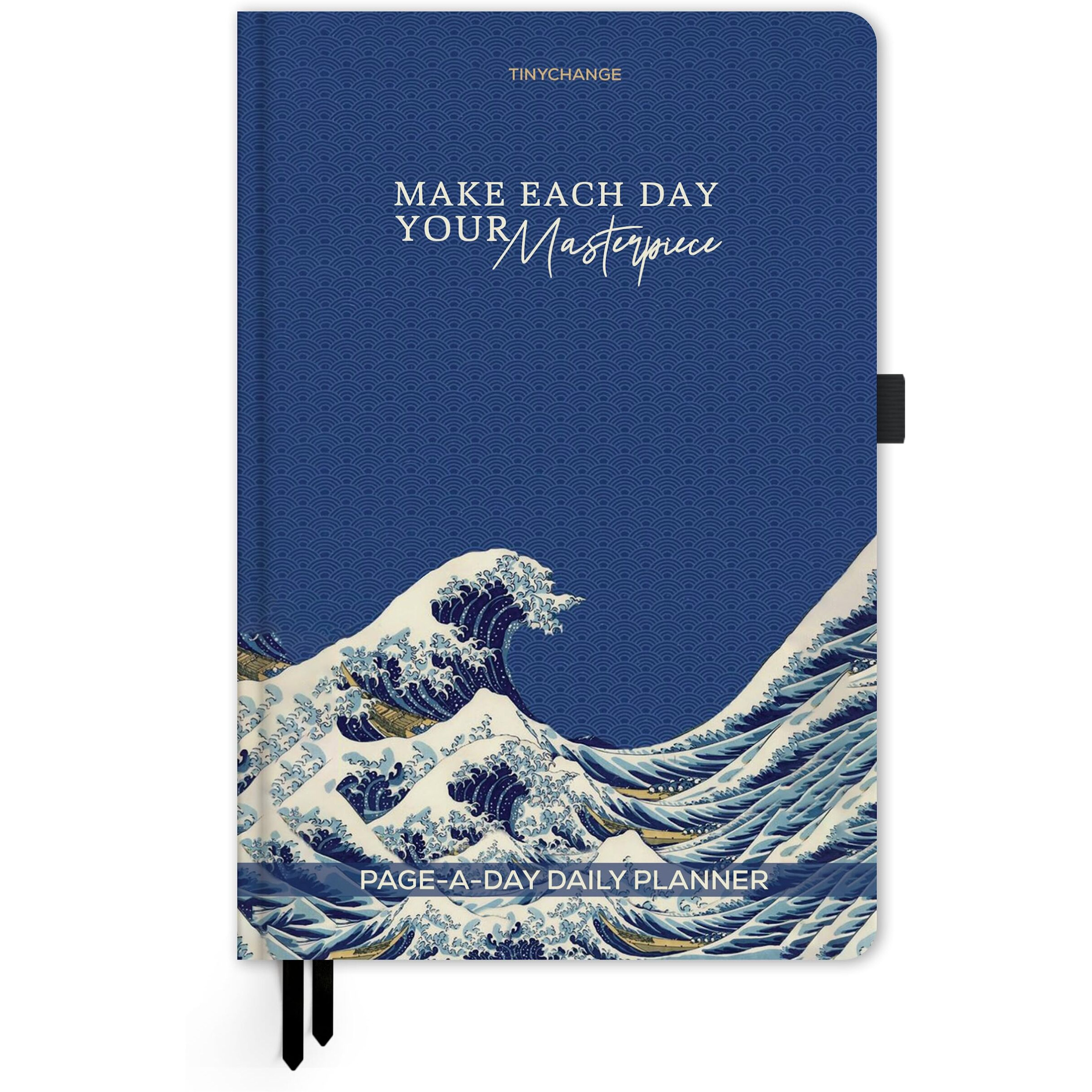 Tinychange Daily Happiness Life Planner | Undated Page-A-Day For 6 Months | Productivity Diary & Mindfulness Organizer | To-Do List & Appointment Schedule | Hardcover A5 Size | Free 400 Stickers