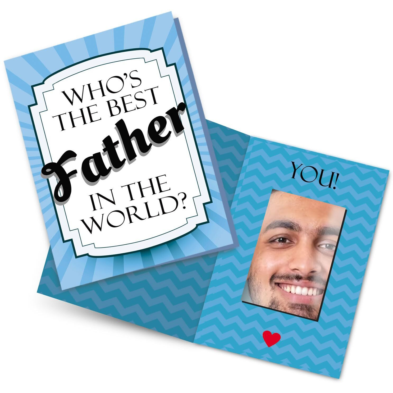 Exciting Lives Who Is The Best Father Mirror Card-Birthday Anniversary Father's Day Gift For Father,Papa,Dad,Daddy,Pack Of 1