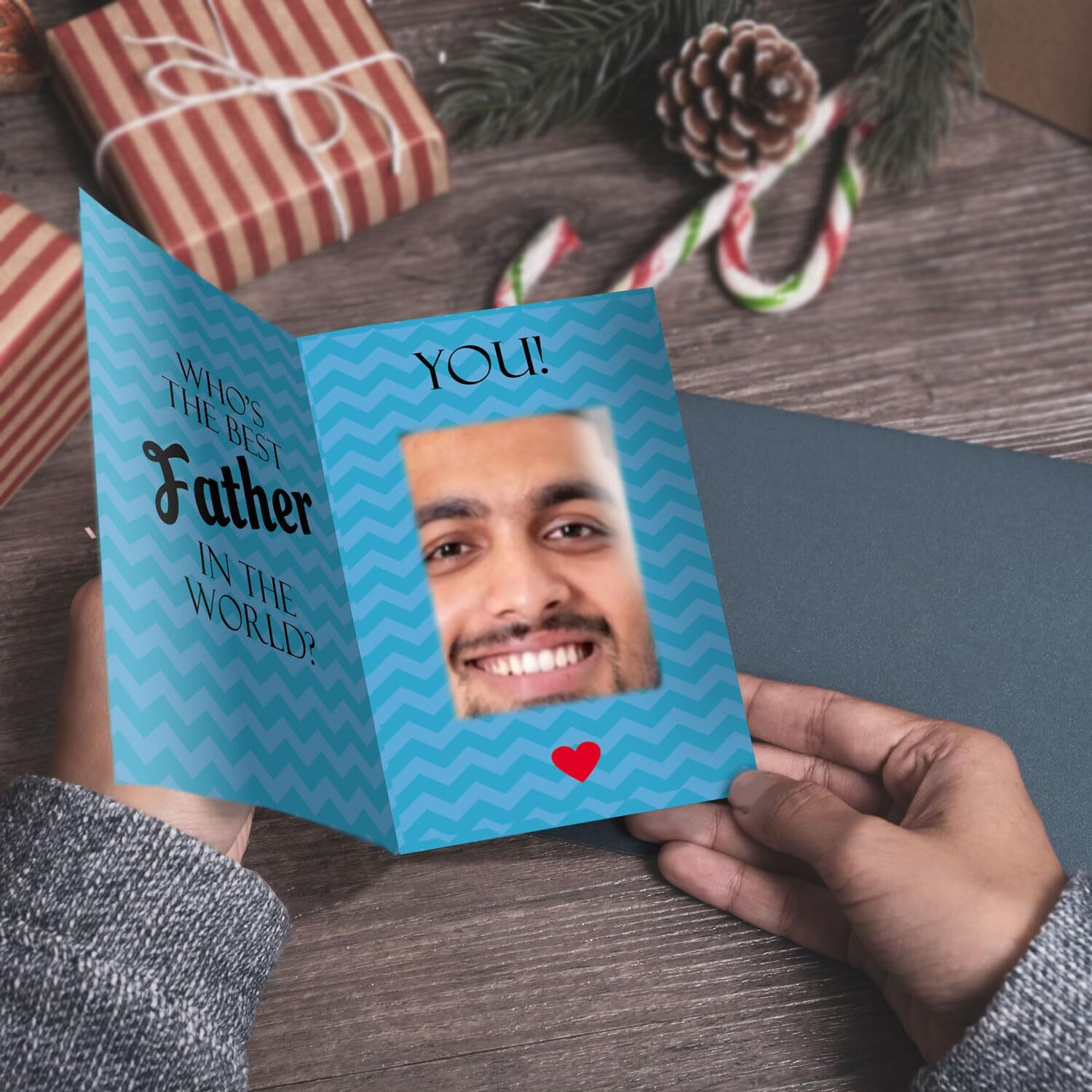 Exciting Lives Who Is The Best Father Mirror Card-Birthday Anniversary Father's Day Gift For Father,Papa,Dad,Daddy,Pack Of 1