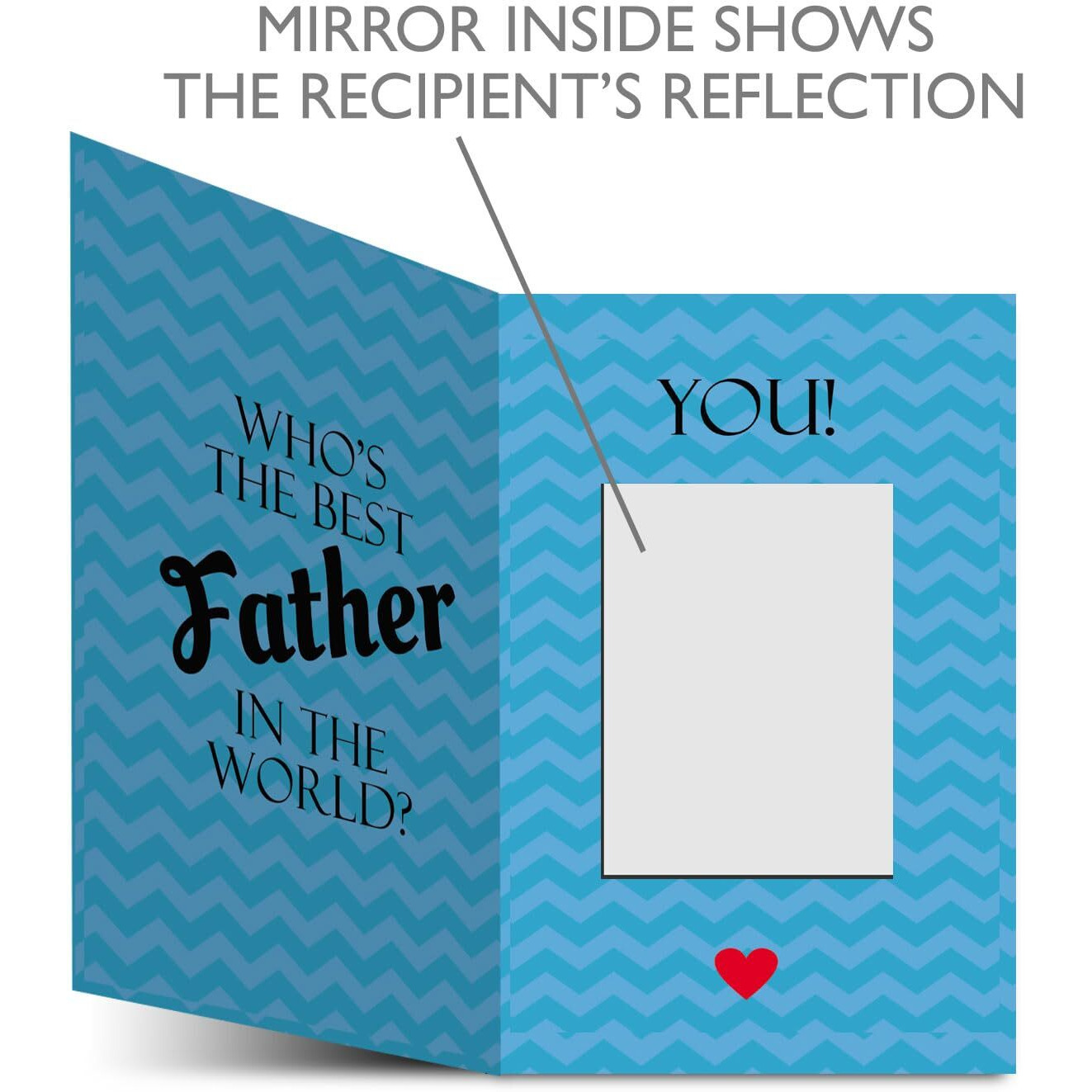 Exciting Lives Who Is The Best Father Mirror Card-Birthday Anniversary Father's Day Gift For Father,Papa,Dad,Daddy,Pack Of 1
