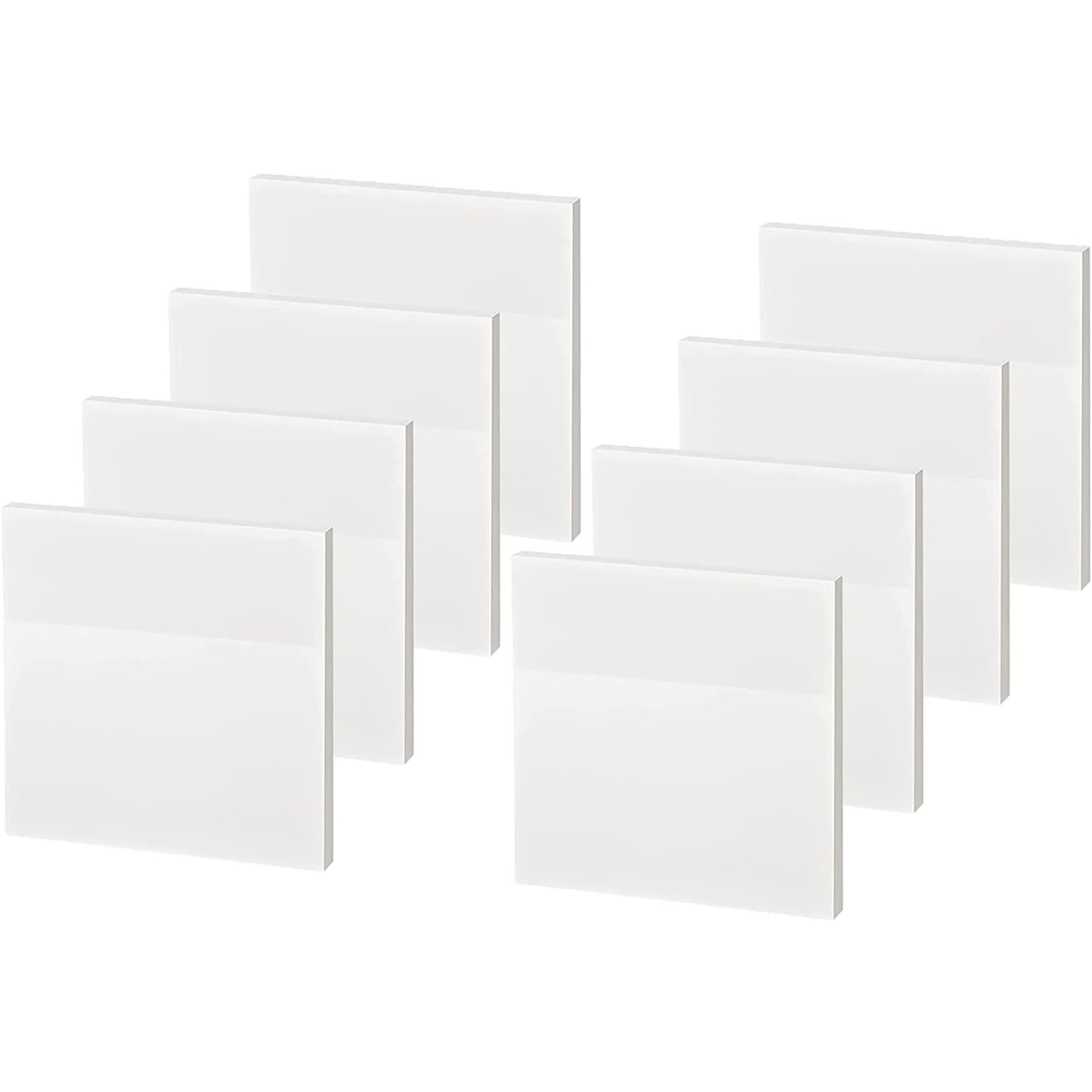 Glun Sticky Note Transparent Self-Sticky Note Pads, Clear Notes 75Mm*75Mm Transparent Self Adhesive Removable Perfect For Studying And Writing, Sheet 400 Pcs Pack Of 4