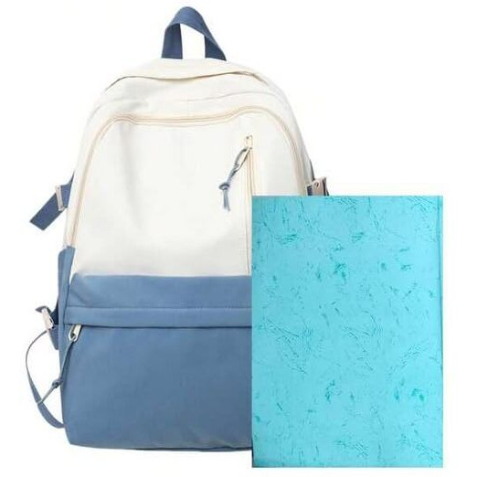 Glowic Backpack || Backpack Bag || Backpack Bags For Women || Backpack Bag For Man || Travel Bag For Men Backpack (Blue-White)