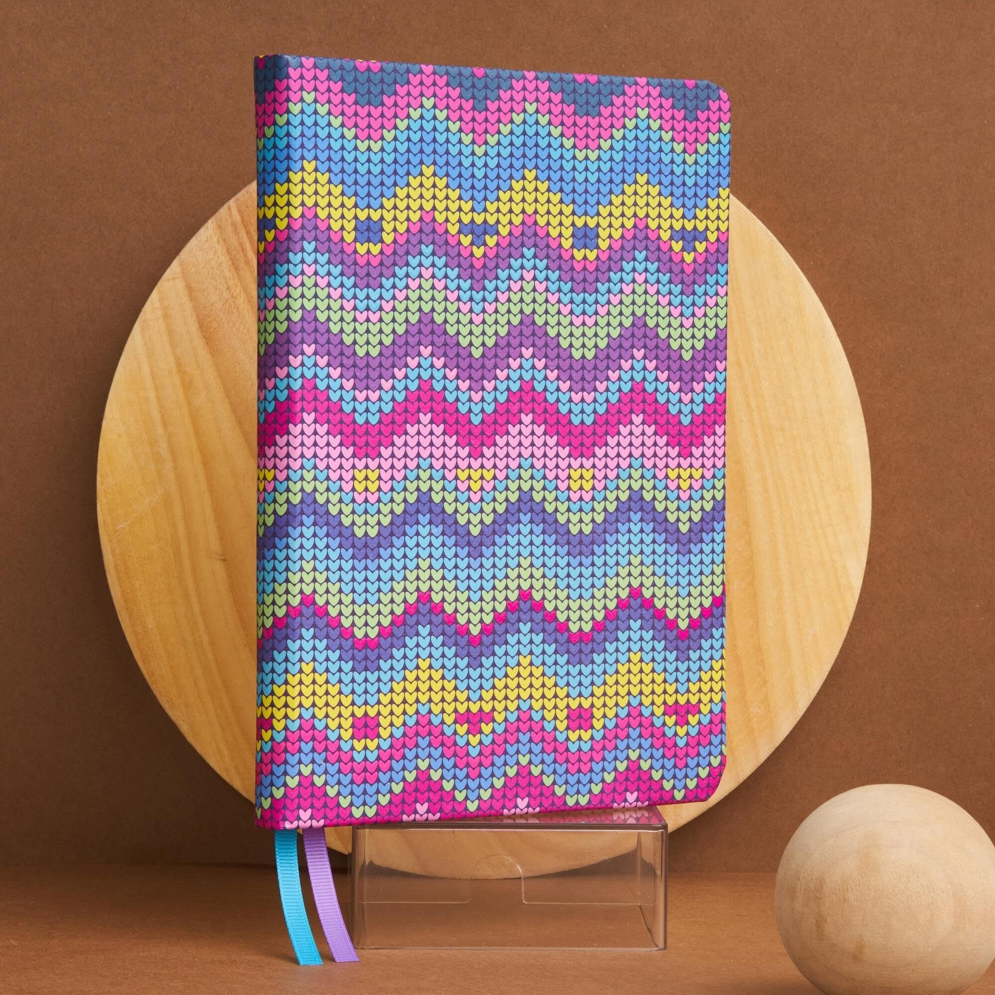 Doodle Hard Bound Soft Foam Padded Paper Notebook | Compact Size A5 (8.25 X 5.7) | 160 Pages, 80 Gsm | Flat Opening | Soft Foam Padding | Two Bookmark Ribbons - Wonder Weave