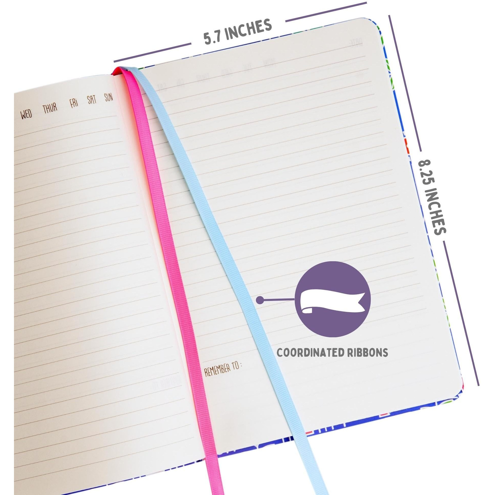 Doodle Hard Bound Soft Foam Padded Paper Notebook | Compact Size A5 (8.25 X 5.7) | 160 Pages, 80 Gsm | Flat Opening | Soft Foam Padding | Two Bookmark Ribbons - Wonder Weave