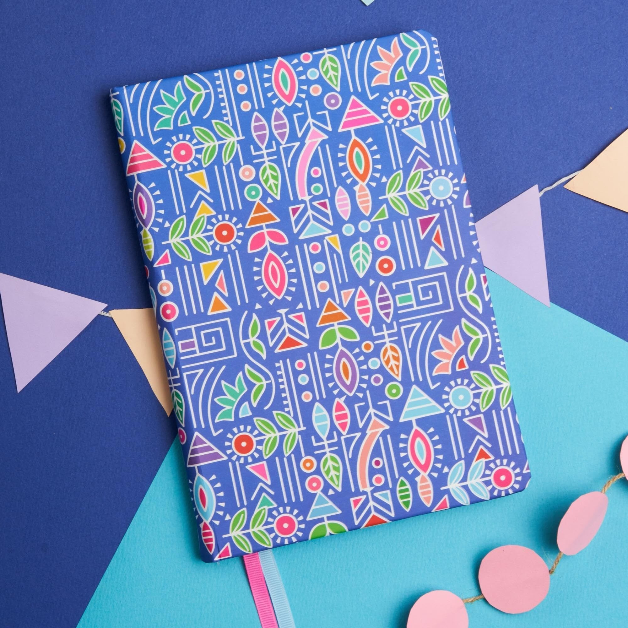 Doodle Hard Bound Soft Foam Padded Paper Notebook | Compact Size A5 (8.25 X 5.7) | 160 Pages, 80 Gsm | Flat Opening | Soft Foam Padding | Two Bookmark Ribbons - Vibrant Verse
