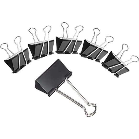 Bambalio Binder Clips 15Mm Black Set Of 36 Pieces