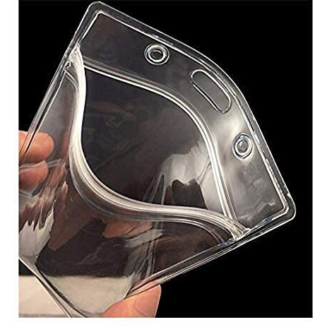More Buy Vertical Clear Waterproof Id Card Holders With Sealable Zip Name Tag Badge (Pack Of 5)