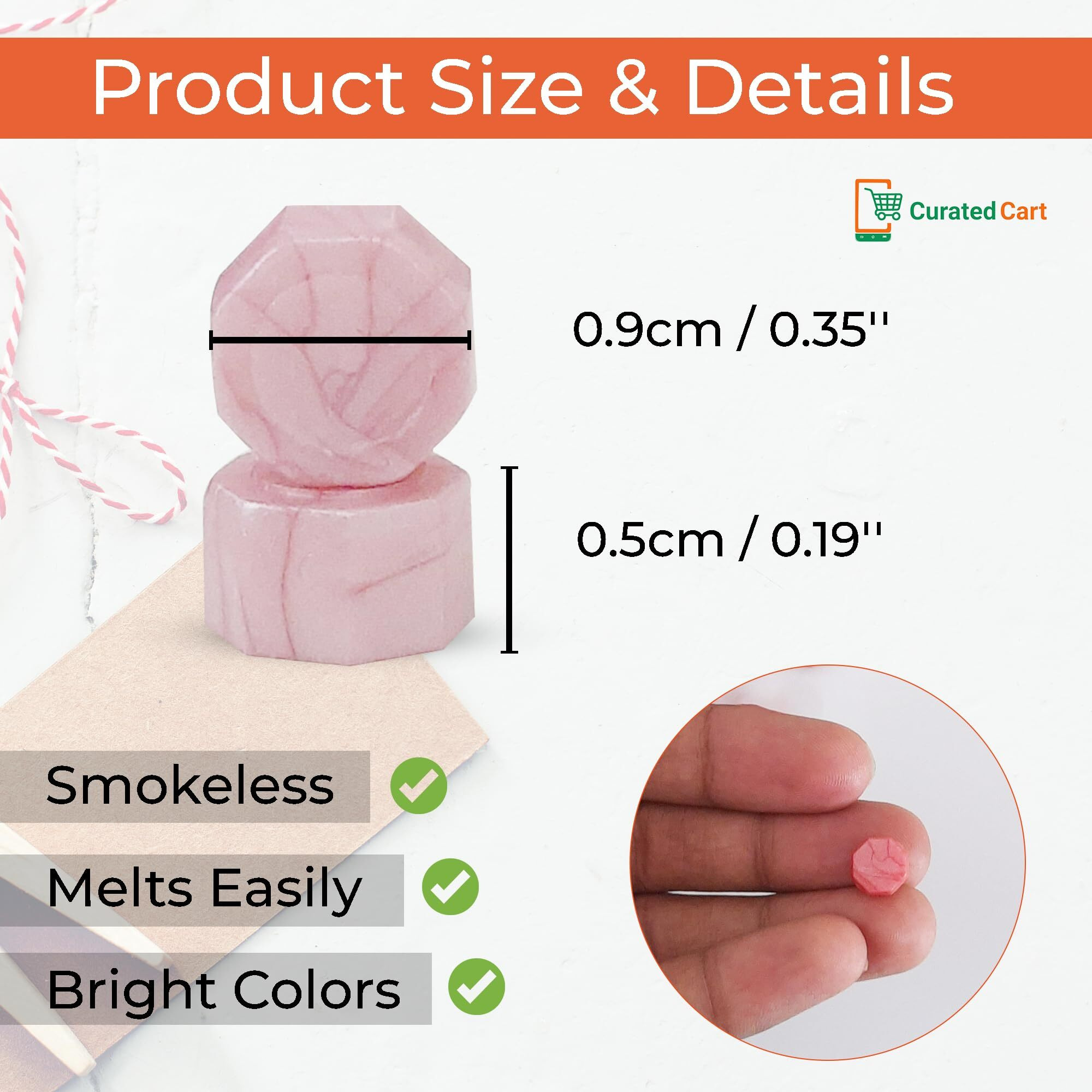 Curated Cartwax Seal Beads, 50Pcs Wax Sealing Beads For Letter Sealing | Wax Stamp Sealing, Sealing Wax Beads For Cards, Envelopes And Invitations (Light Pink - 50 Pcs).