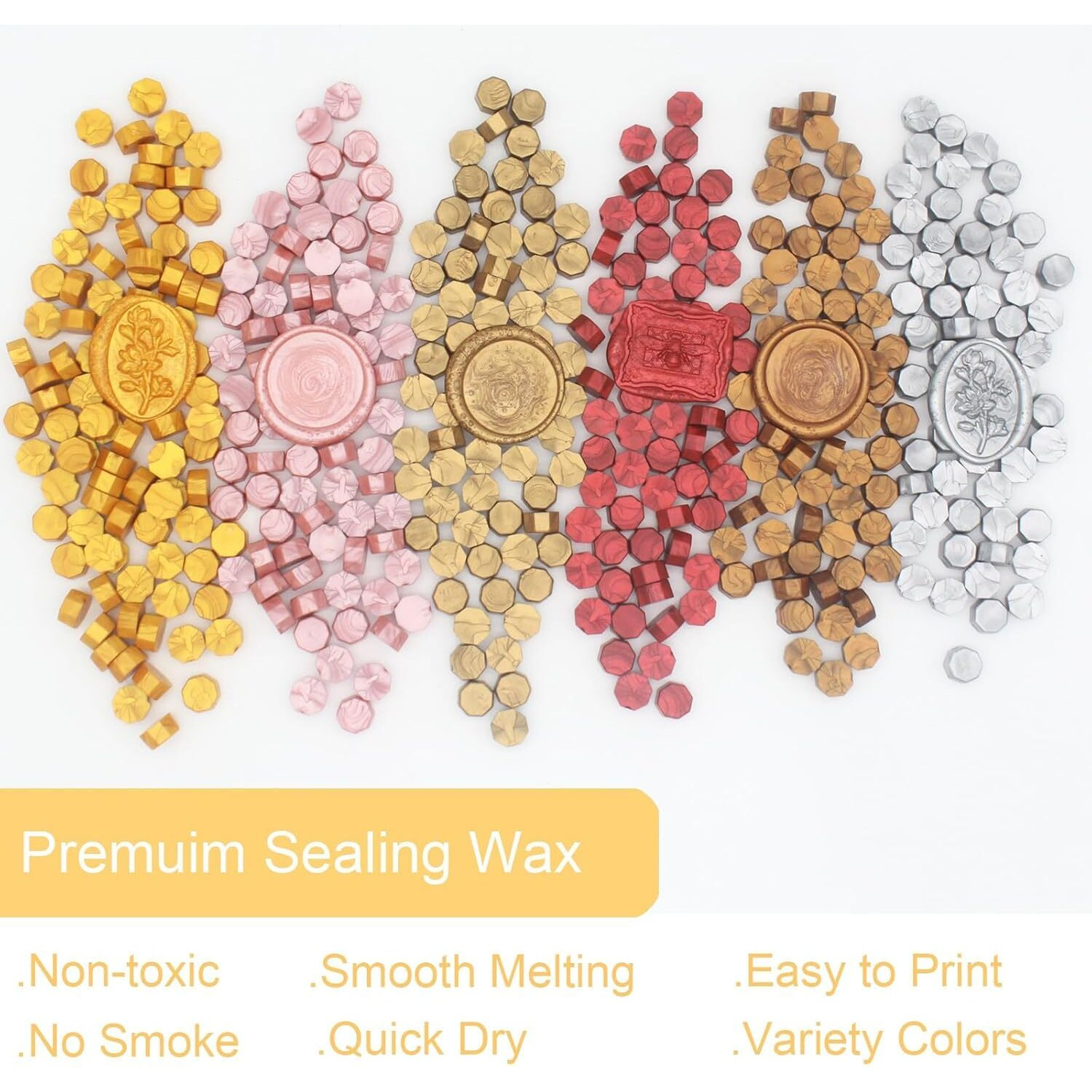 Curated Cart Wine Red Wax Seal Beads 50Pcs, Premium Sealing Wax Beads For Wax Seal Stamp, Affordable Wax Seal Pellets 0.55Lb Refill Pack For Wax Seal Kit, Wedding Invitation, Envelope Seal, Crafts