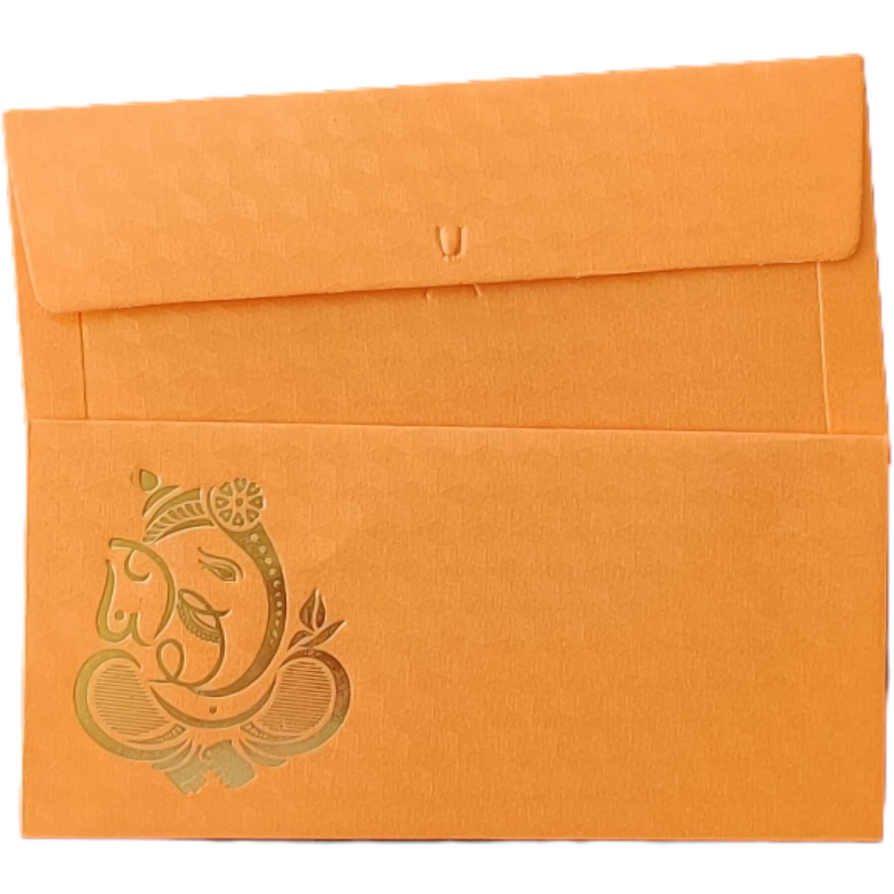 Jhintemetic - Pack Of 25 Matellic Feiry-Orange Colourful Designer Shagun Lifafa/Money Gift Envelope With Golden Ganesha For Gifting Money On Wedding, Birthday & Any Other Occasion