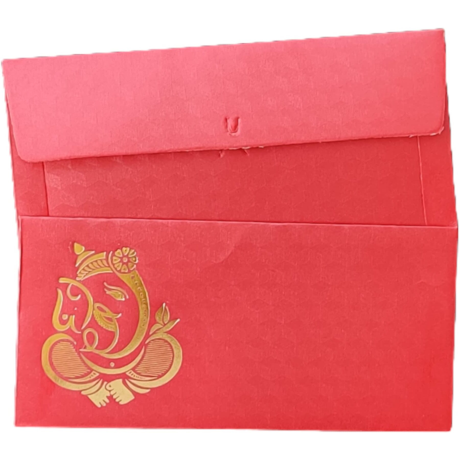 Jhintemetic - Pack Of 25 Matellic Wine-Red Colourful Designer Shagun Lifafa/Money Gift Envelope With Golden Ganesha For Gifting Money On Wedding, Birthday & Any Other Occasion