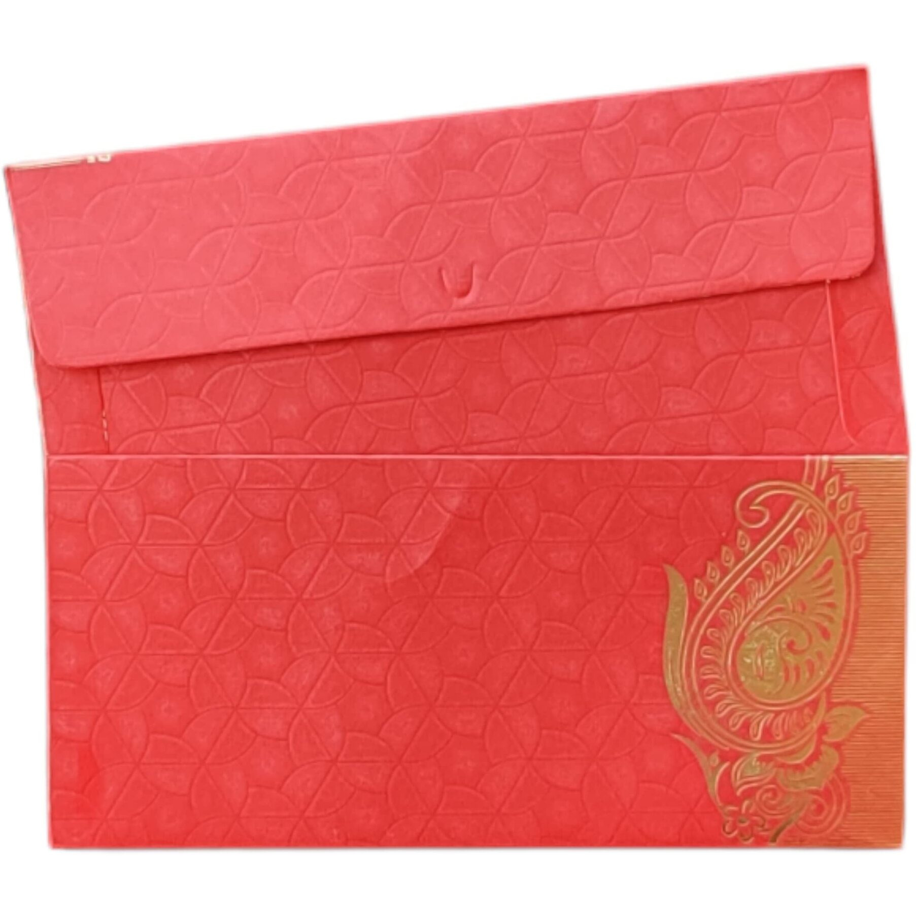 Jhintemetic - Pack Of 25 Matellic -Wine-Red Colourful Designer Shagun Lifafa/Money Gift Envelope With Golden Matellic Keri For Gifting Money On Wedding, Birthday & Any Other Occasion