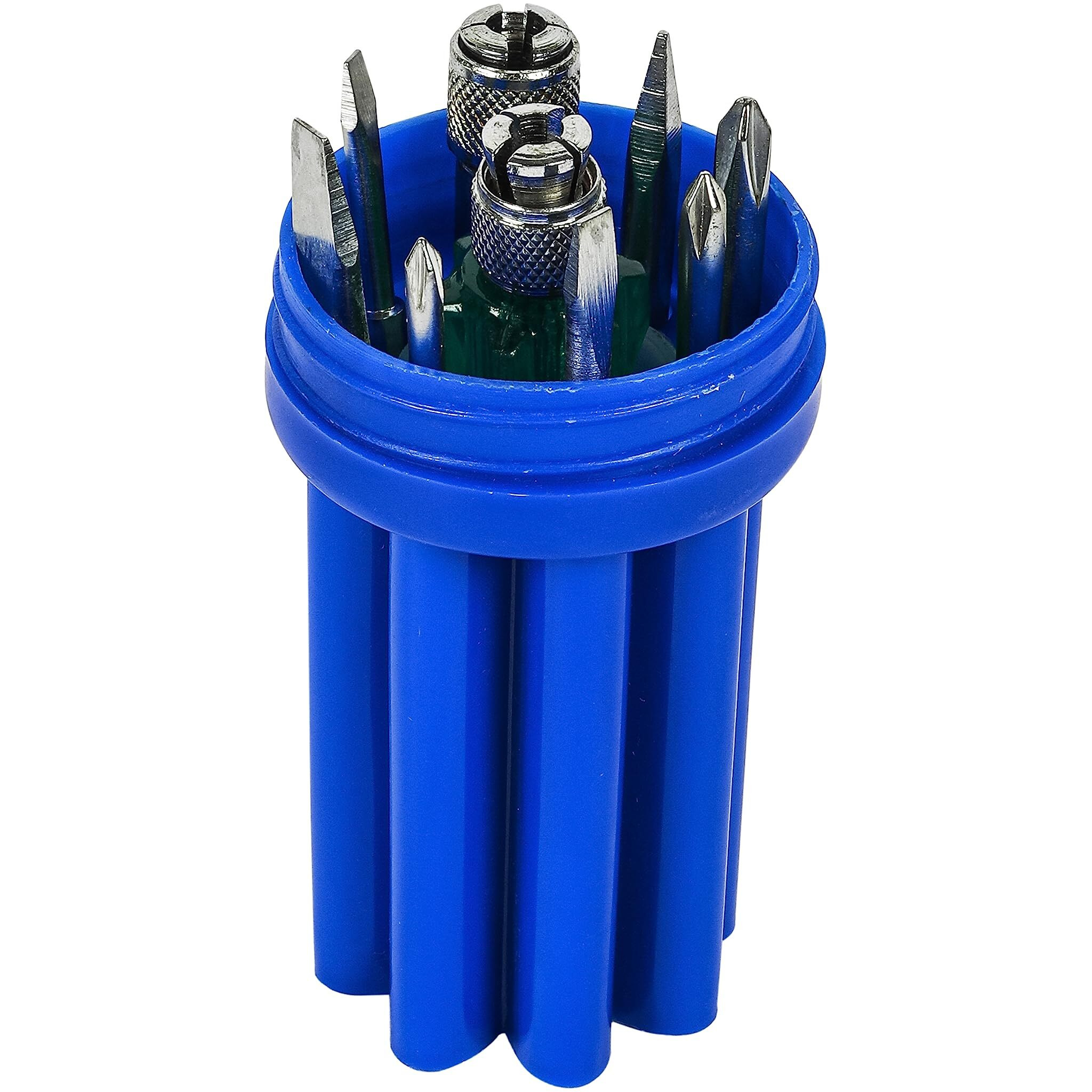 Spartan Bs-02 8-In-1 Pc Screw Driver Kit With 3 Flat Blades, 3 Phillips Head, 1 Round Poker Bar, Extension Rod| Multi-Purpose Tool Set