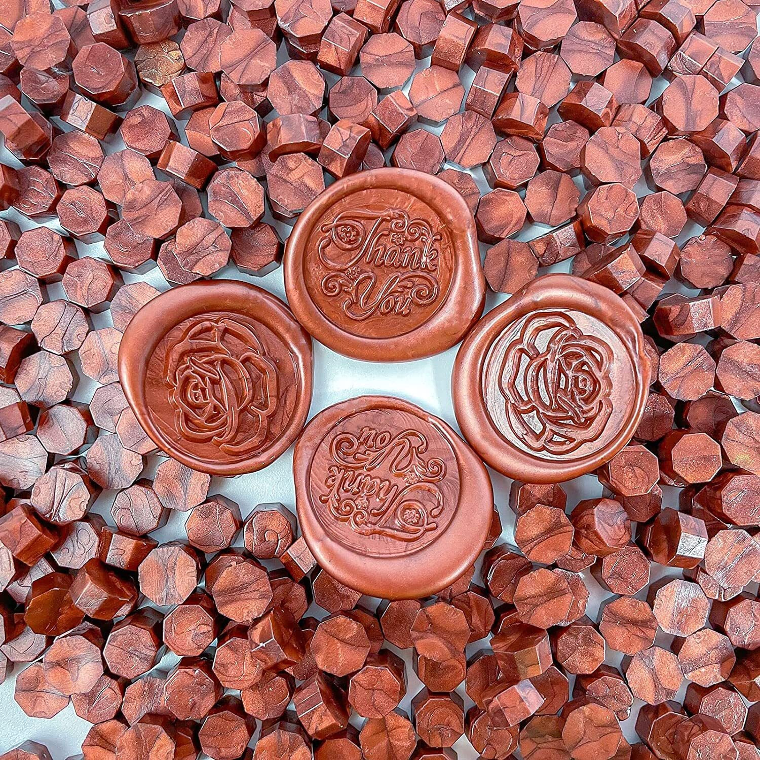 Curated Cart Wax Seal Beads,50Pcs Red Color Wax Sealing Beads For Letter Sealing | Wax Stamp Sealing, Sealing Wax Beads For Cards, Envelopes And Invitations